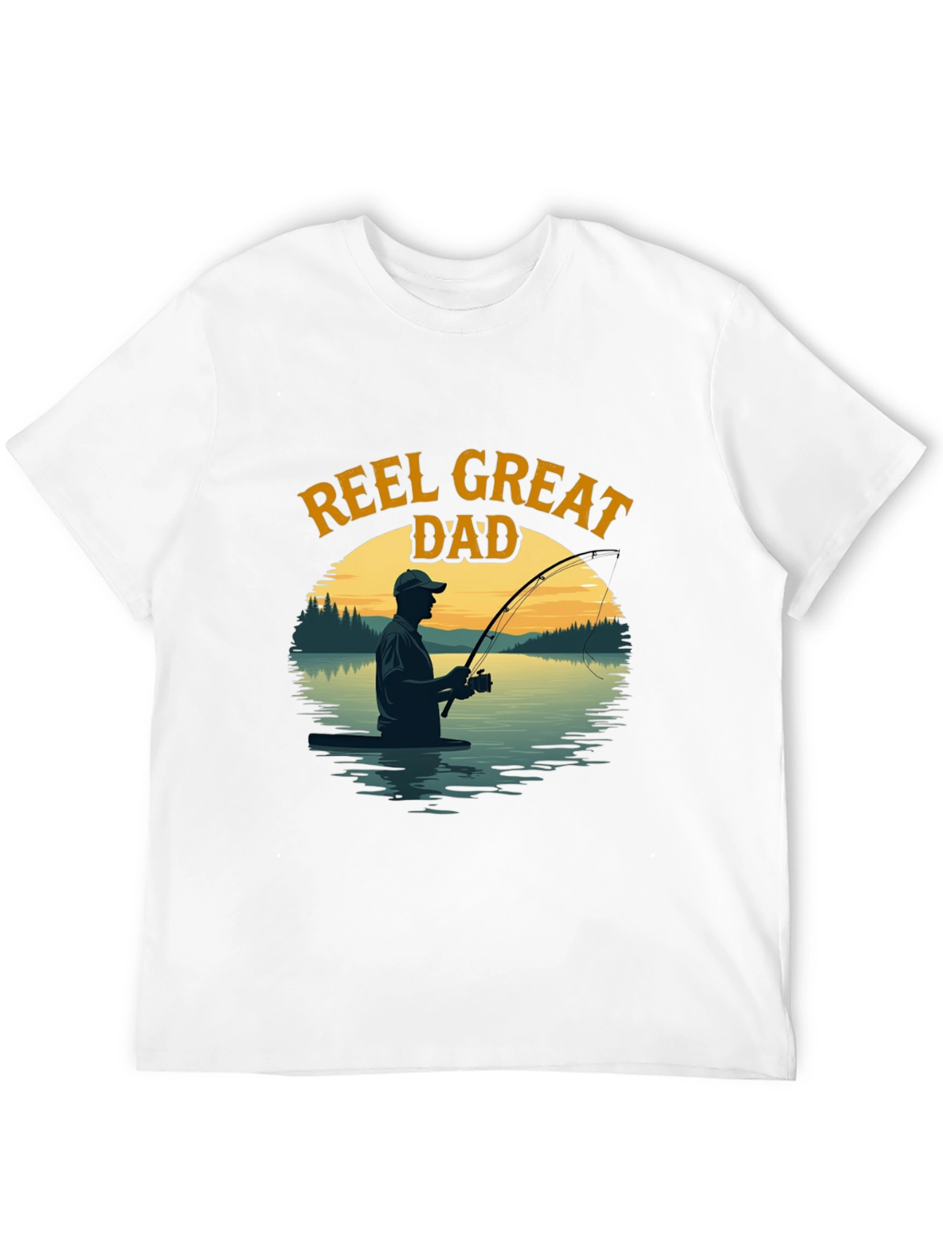 Reel Great Dad Fishing Graphic T-Shirt