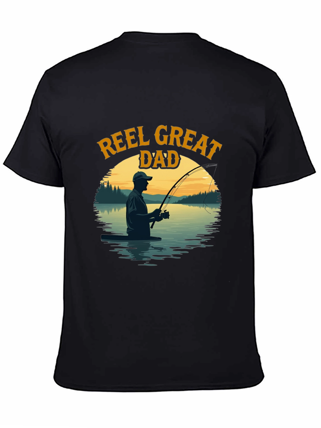 Reel Great Dad Fishing Graphic T-Shirt