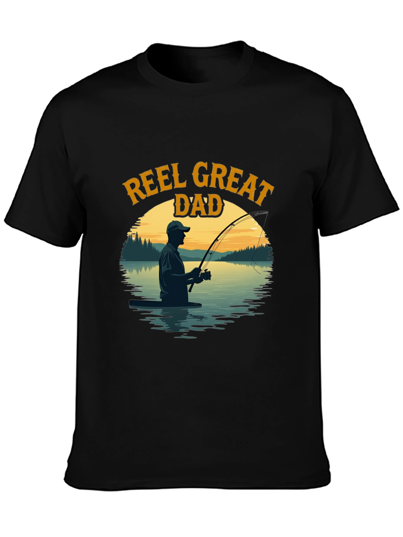 Reel Great Dad Fishing Graphic T-Shirt
