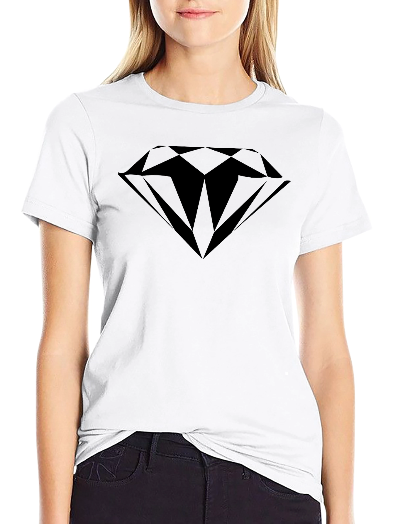 Black Diamond Graphic T-Shirt - Sleek and Modern Style