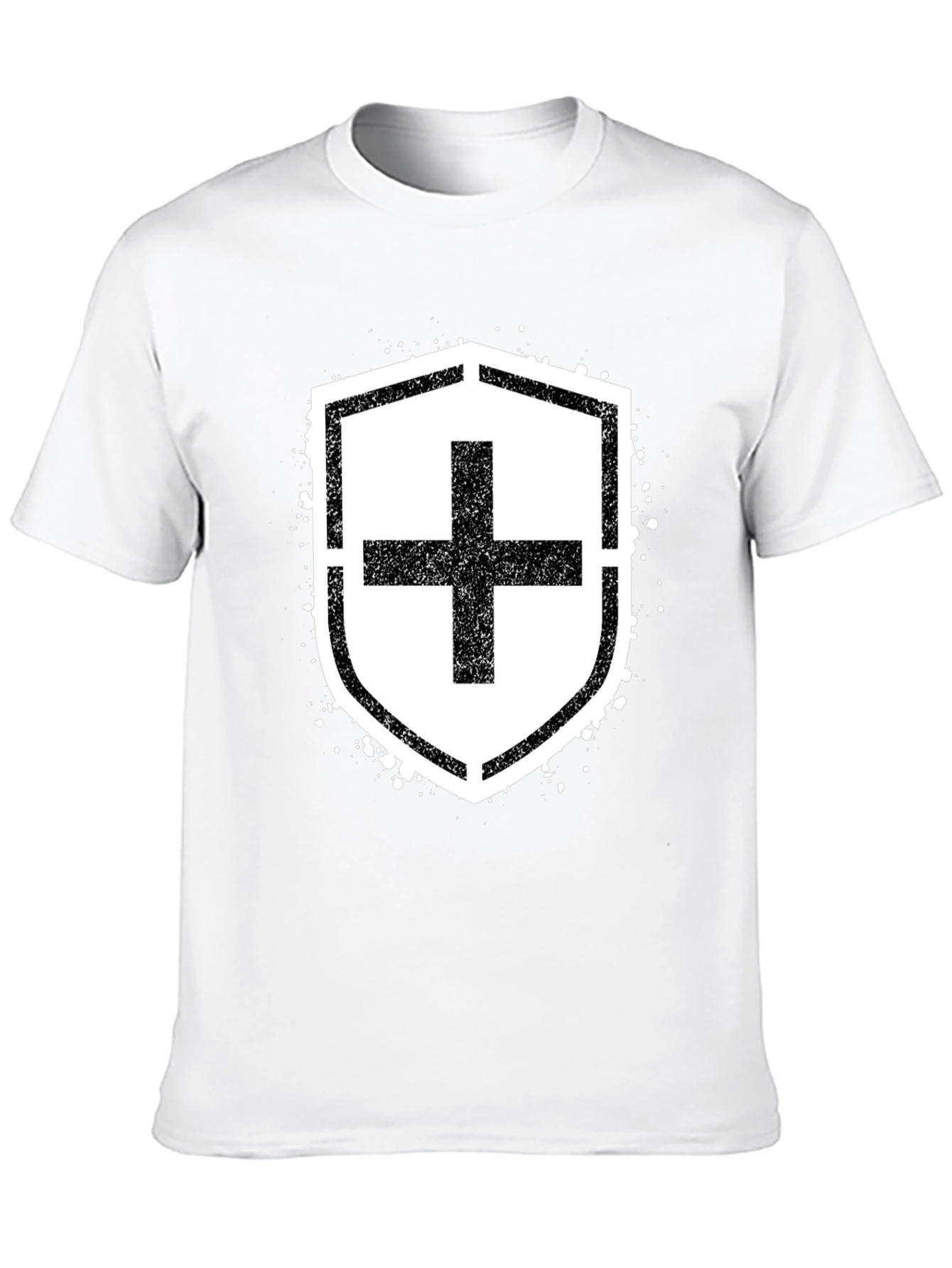 Grunge Shield Plus Graphic T-Shirt