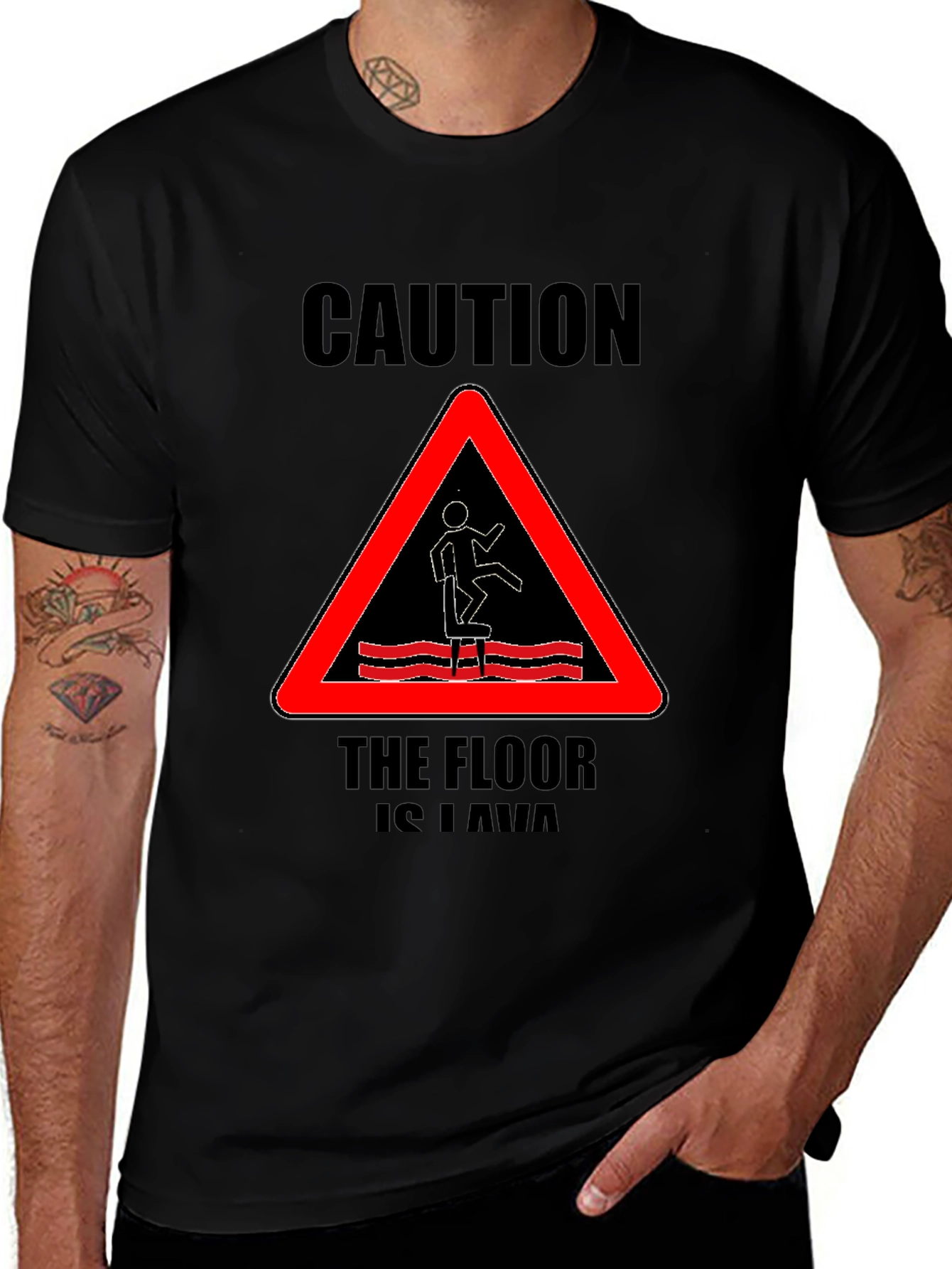Caution The Floor Is Lava Graphic Tee