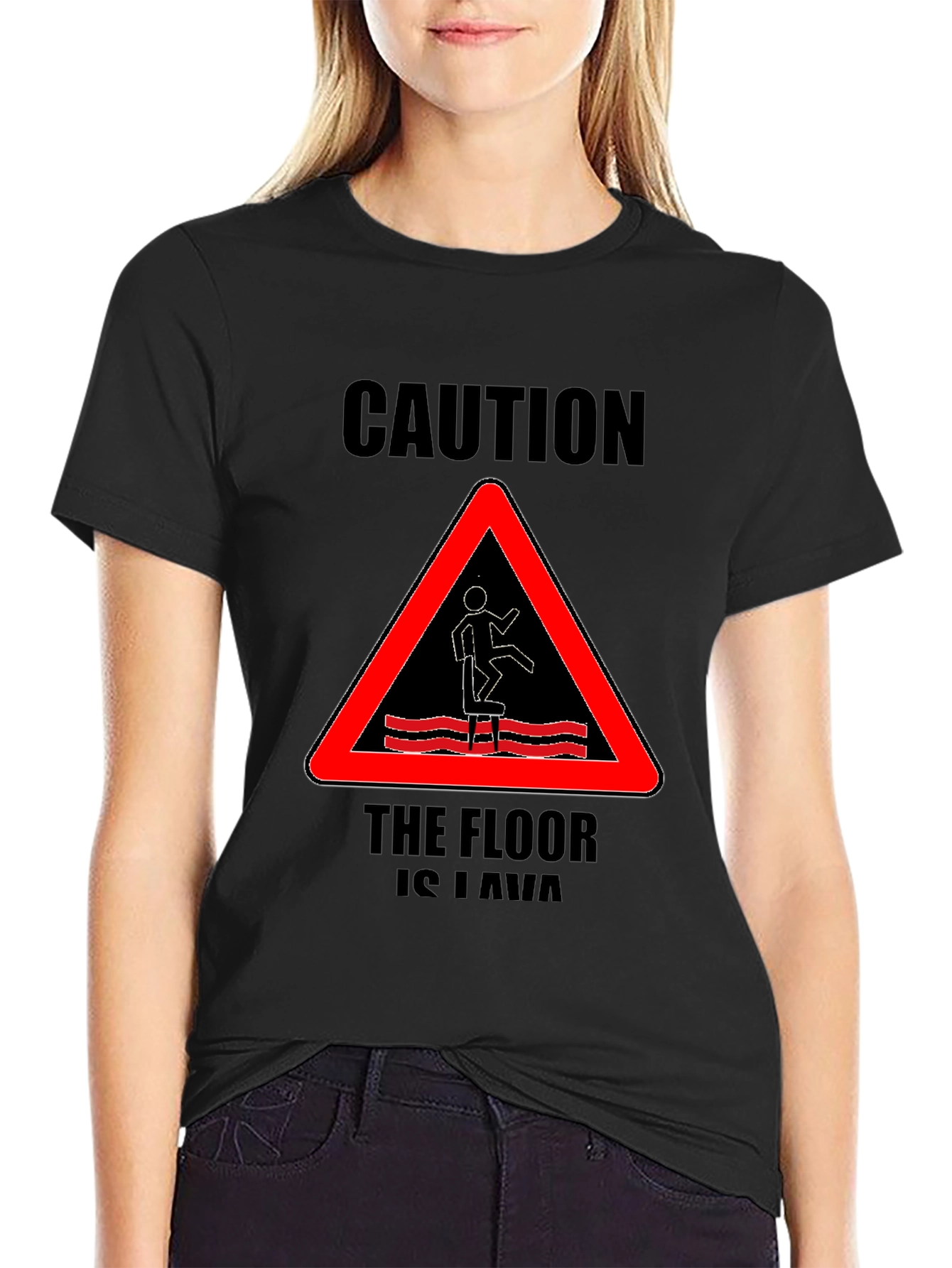 Caution The Floor Is Lava Graphic Tee