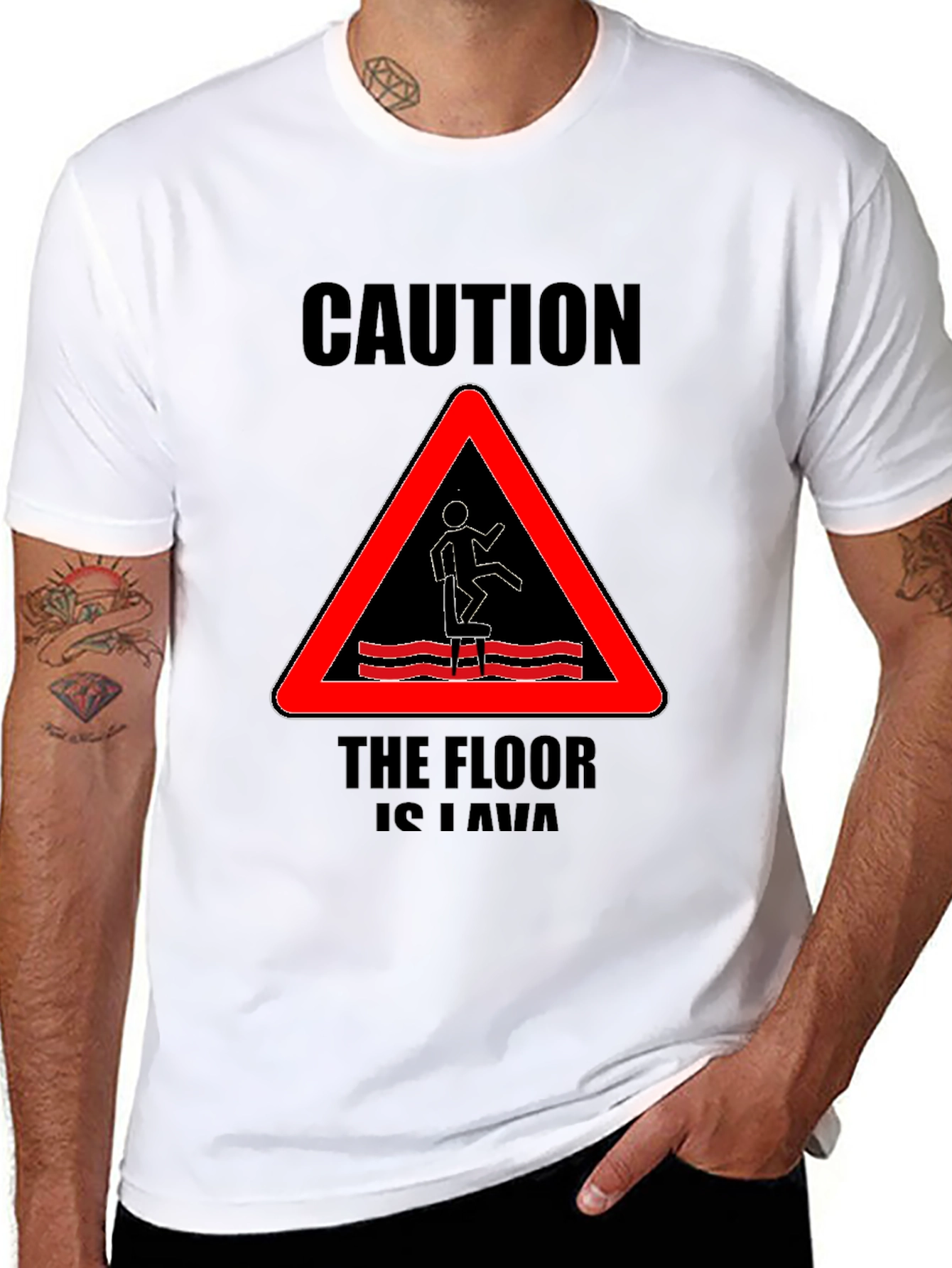 Caution The Floor Is Lava Graphic Tee