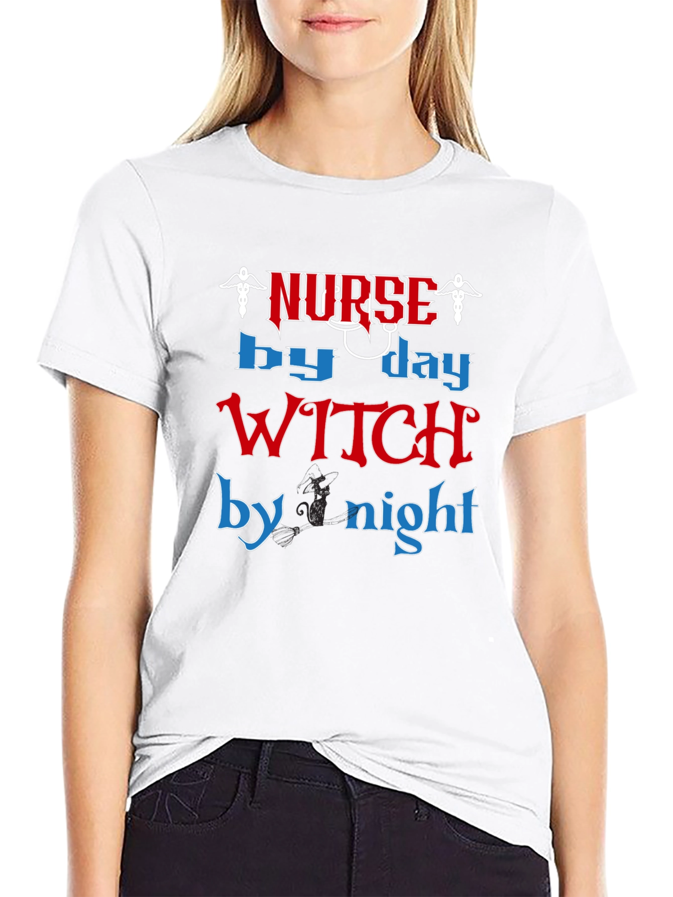 Nurse by Day Witch by Night Graphic Tee