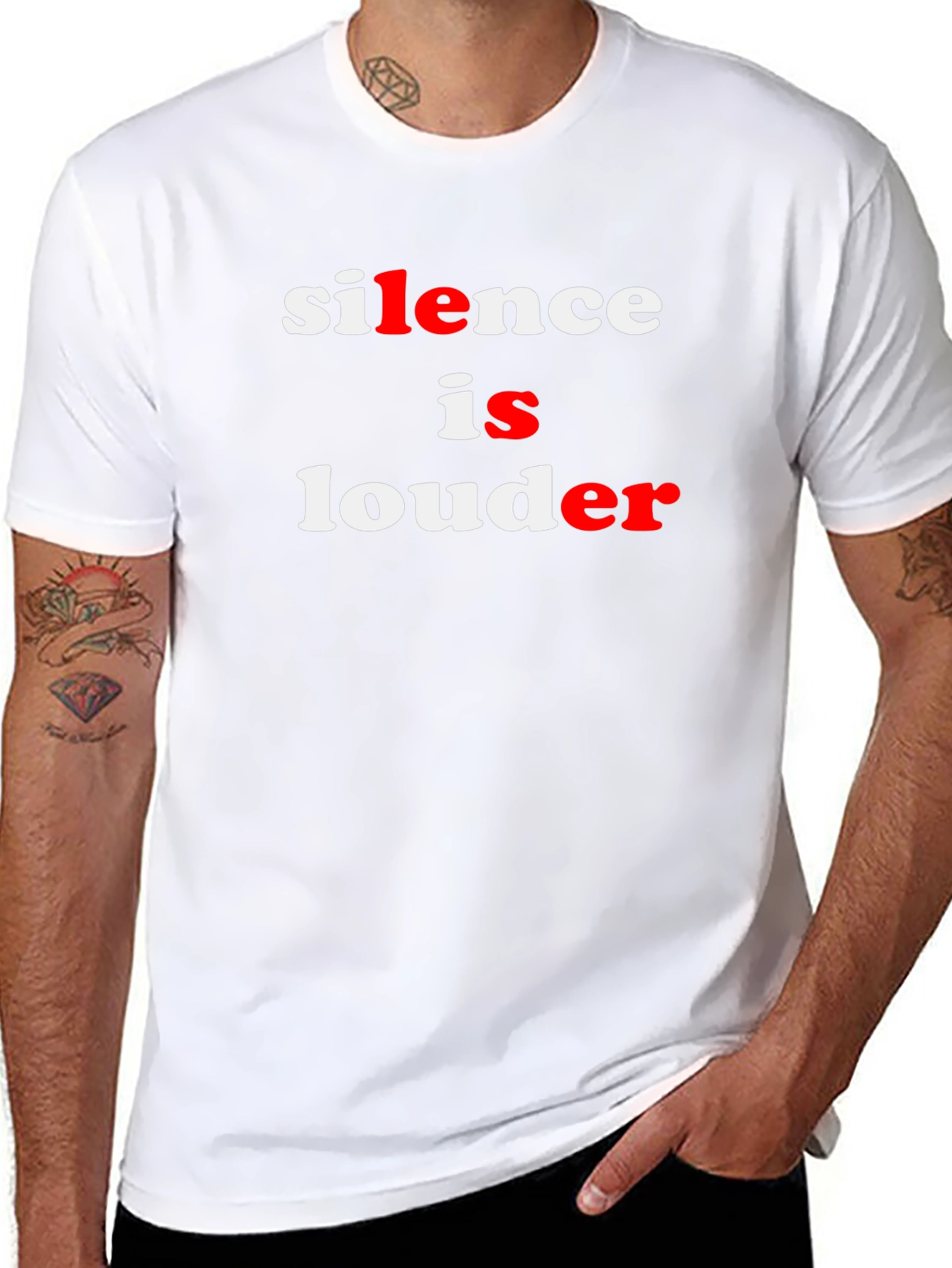 Silence is Louder Graphic Tee - Black Cotton T-Shirt