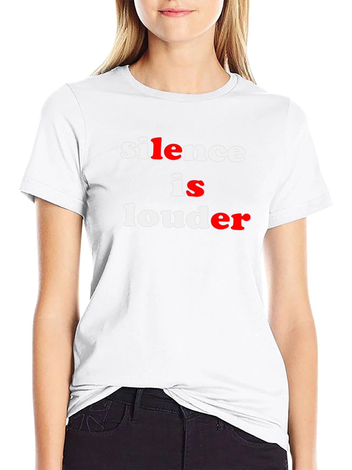 Silence is Louder Graphic Tee - Black Cotton T-Shirt