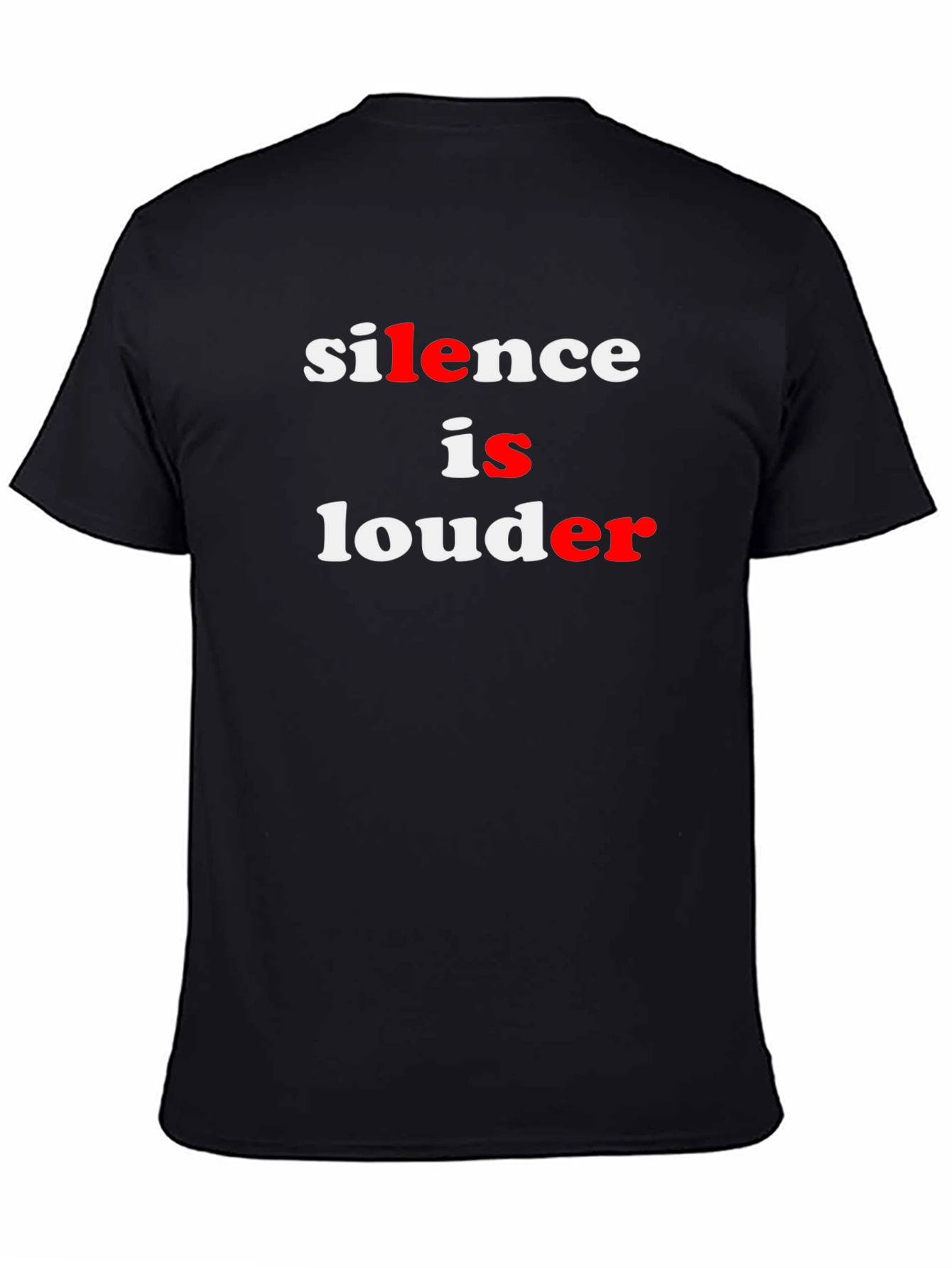 Silence is Louder Graphic Tee - Black Cotton T-Shirt