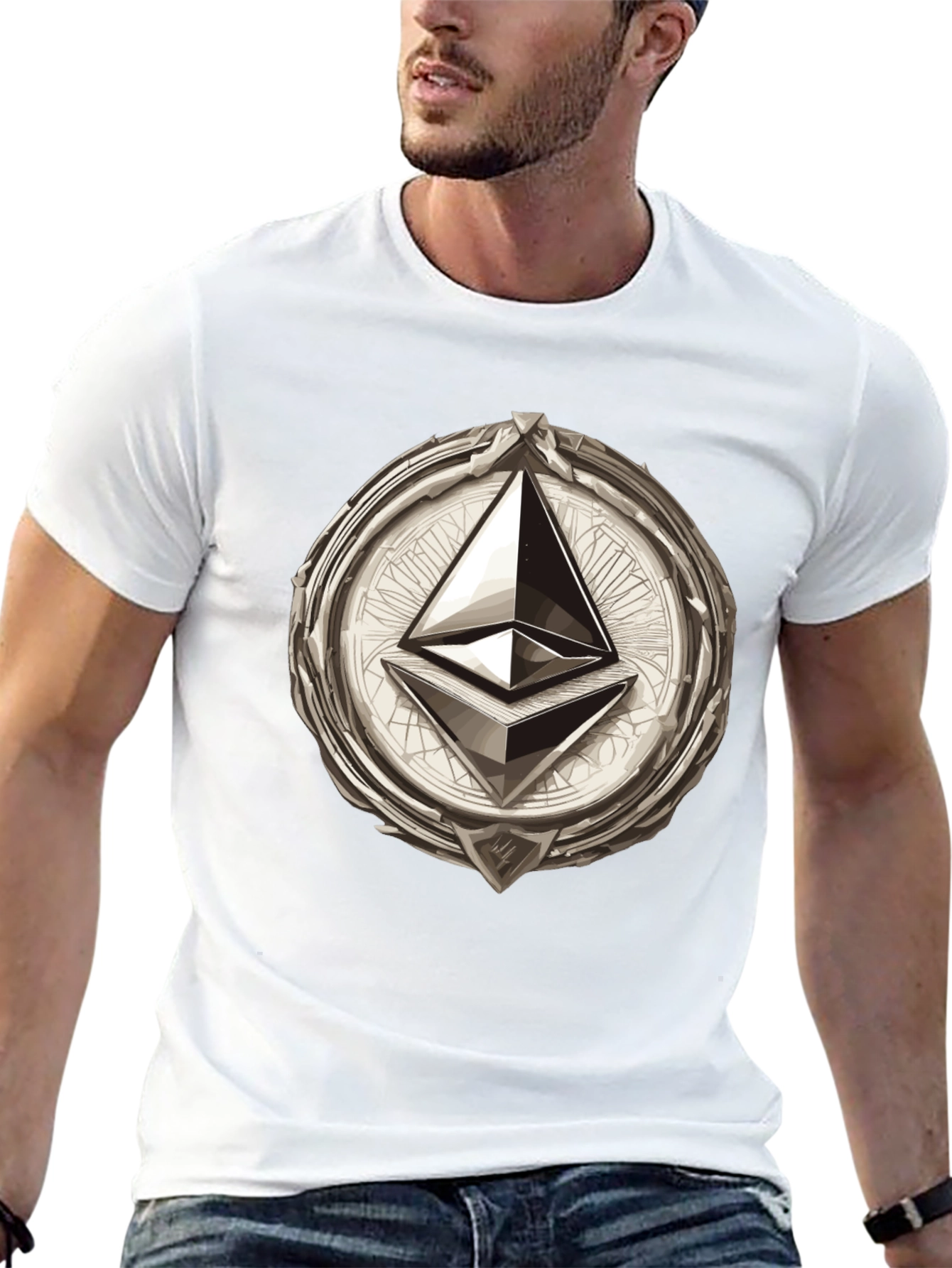 Ethereum Emblem Black T-Shirt
