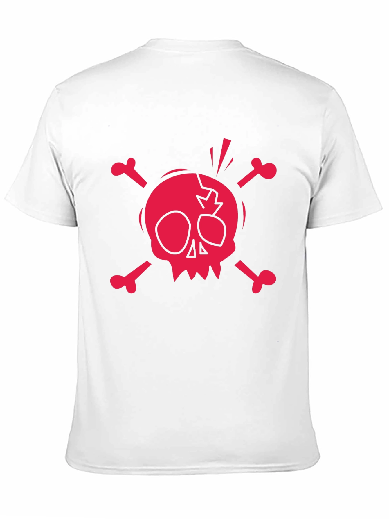 Skull & Crossbones Graphic Tee - Black Cotton T-Shirt