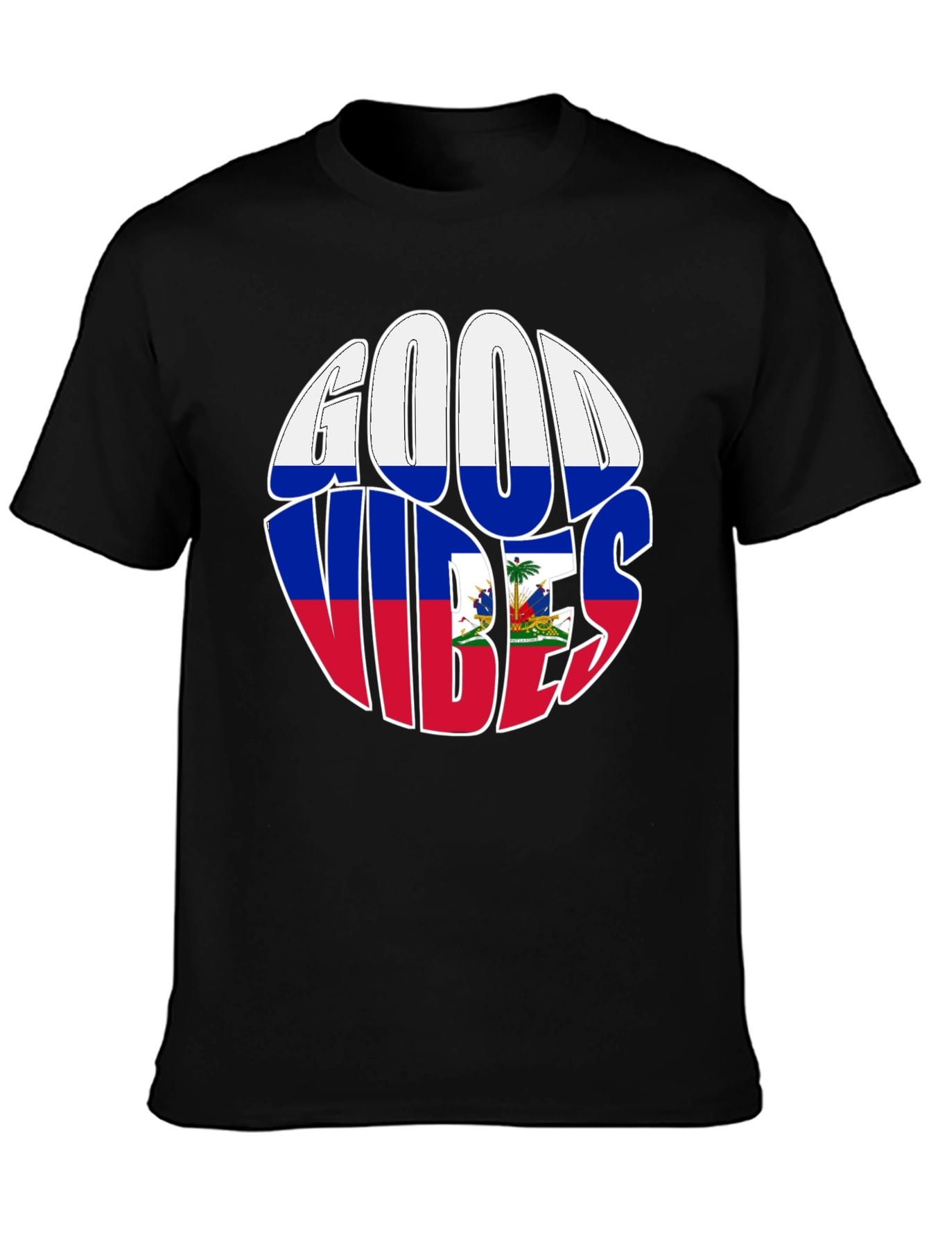 Haiti Flag Good Vibes T-Shirt