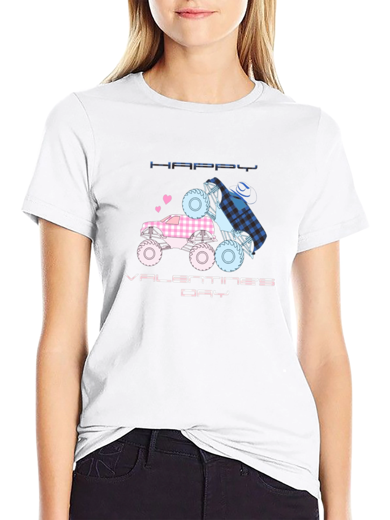Happy Valentines Day Monster Truck T-Shirt