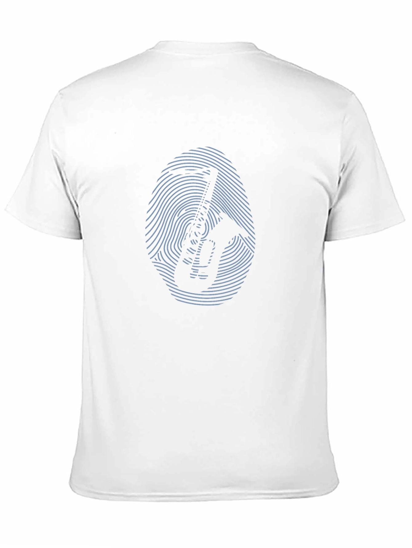 Saxophone Fingerprint Graphic Tee - Cool Music Lover Shirt