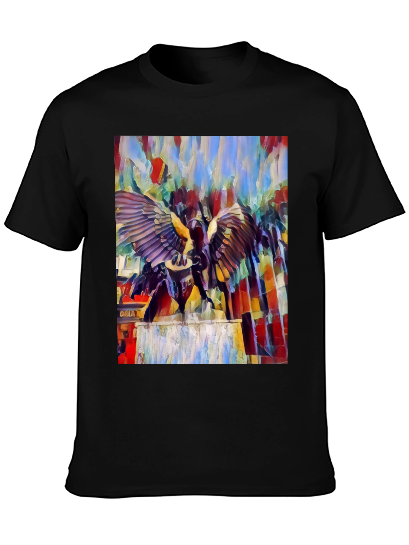 Winged Statue Graphic T-Shirt