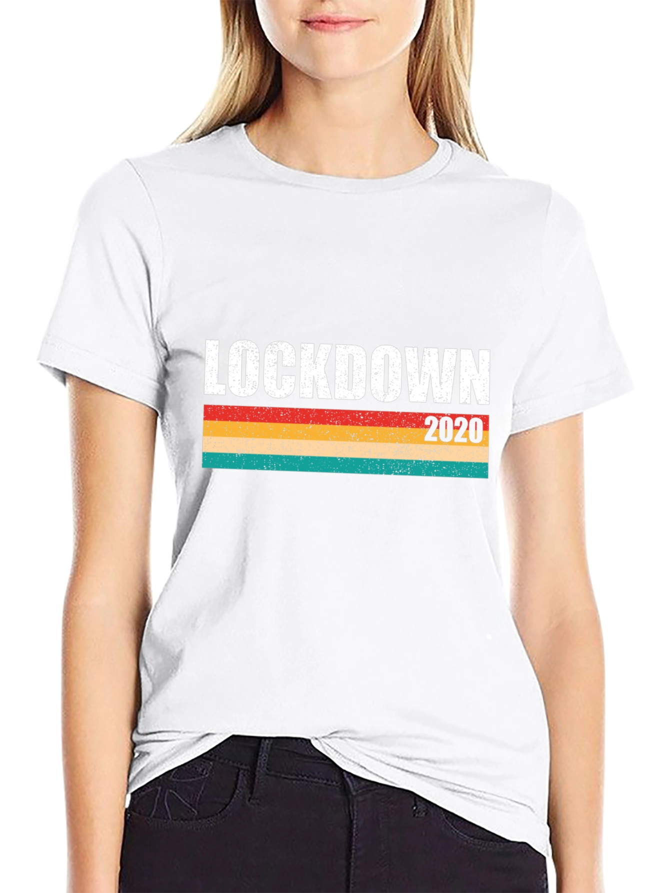 Lockdown 2020 Retro Graphic Tee - Black