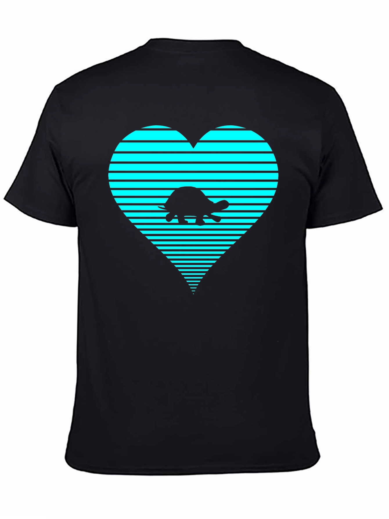 Turtle Heart Graphic T-Shirt - Black