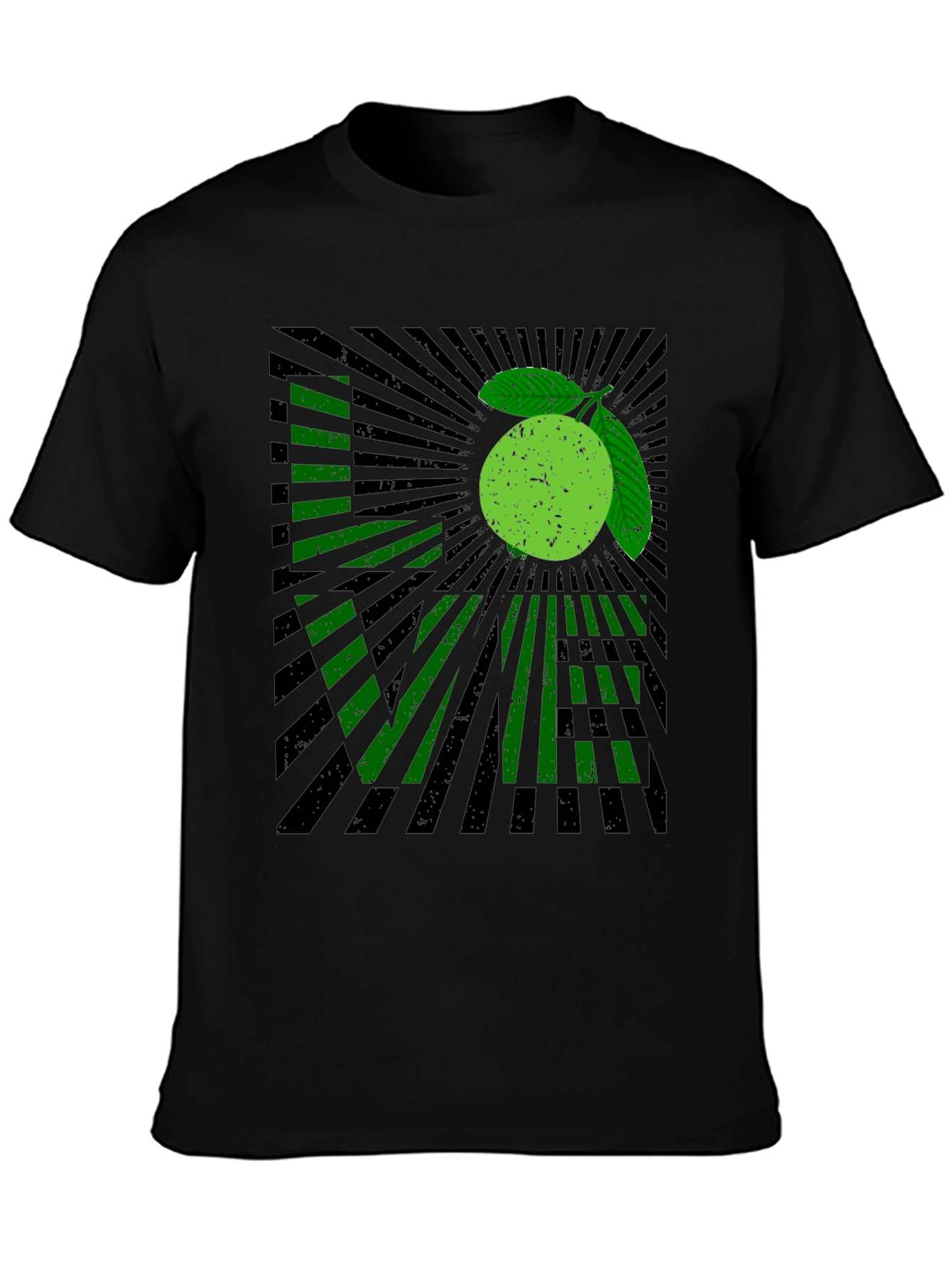 Lime Love Graphic Print Black T-Shirt