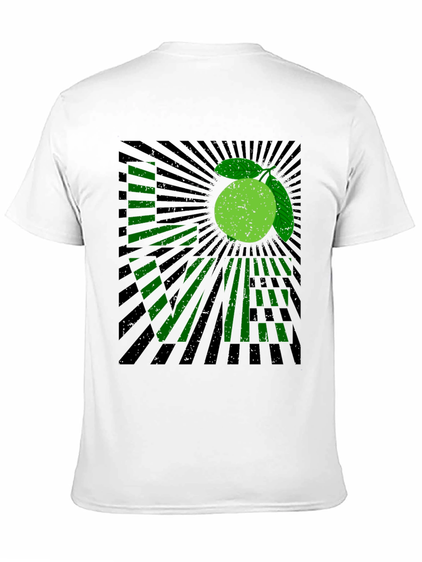 Lime Love Graphic Print Black T-Shirt