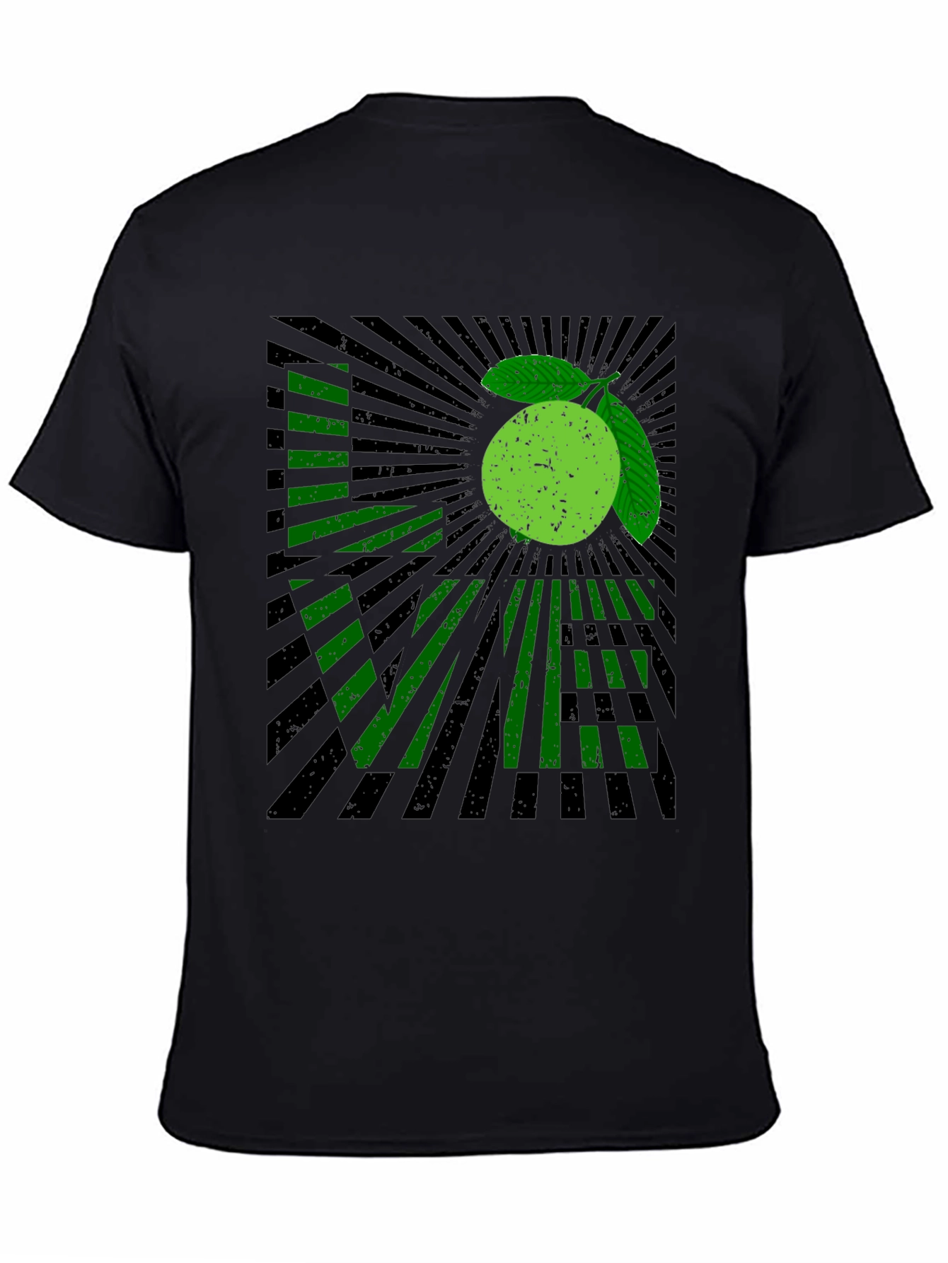Lime Love Graphic Print Black T-Shirt