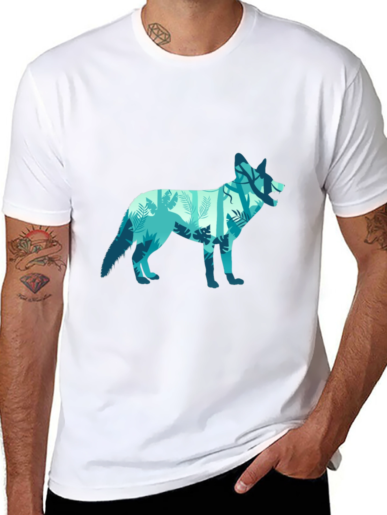 Wolf Forest Graphic T-Shirt - Nature Lover Tee