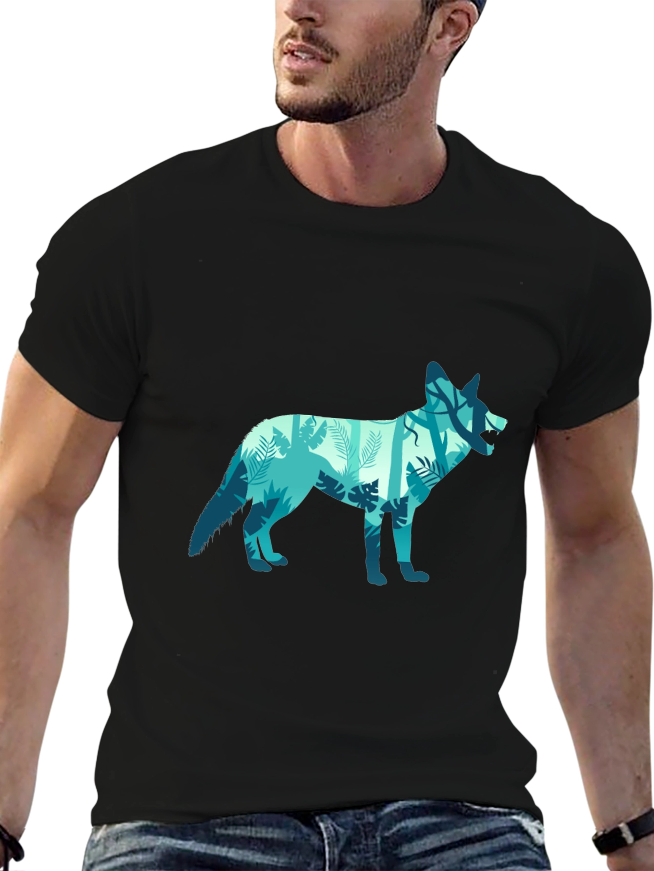 Wolf Forest Graphic T-Shirt - Nature Lover Tee