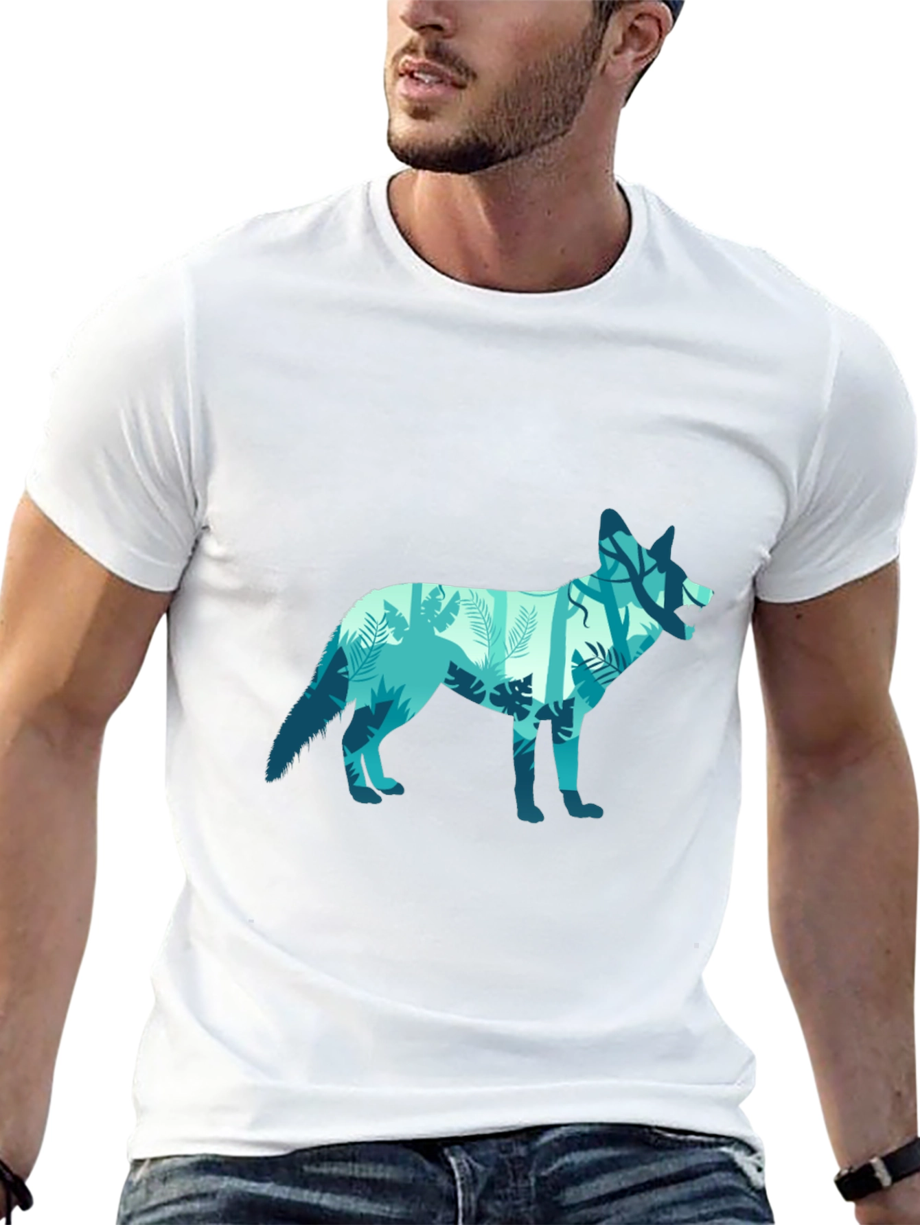Wolf Forest Graphic T-Shirt - Nature Lover Tee
