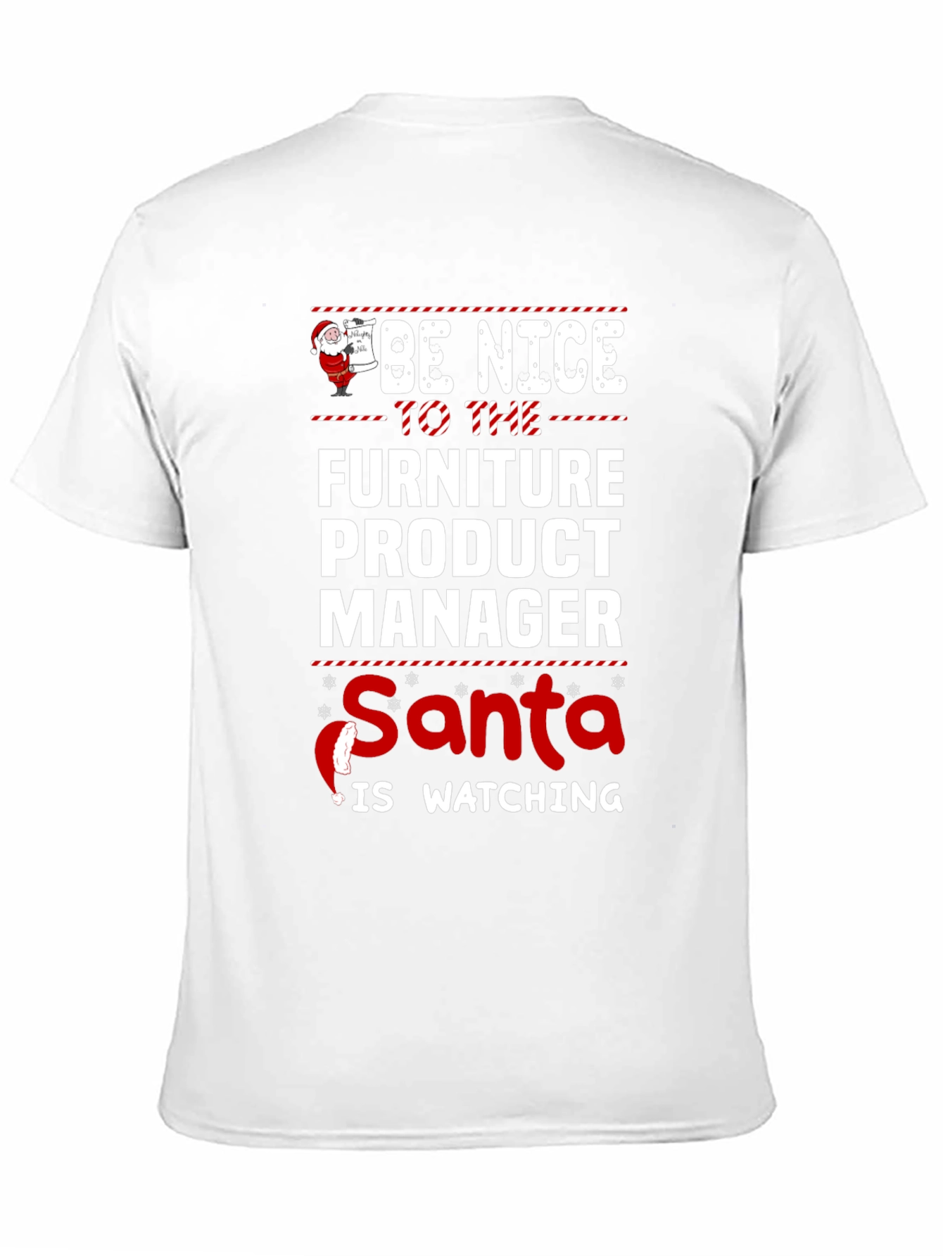Funny Furniture Product Manager Santa Watching Christmas T-Shirt
