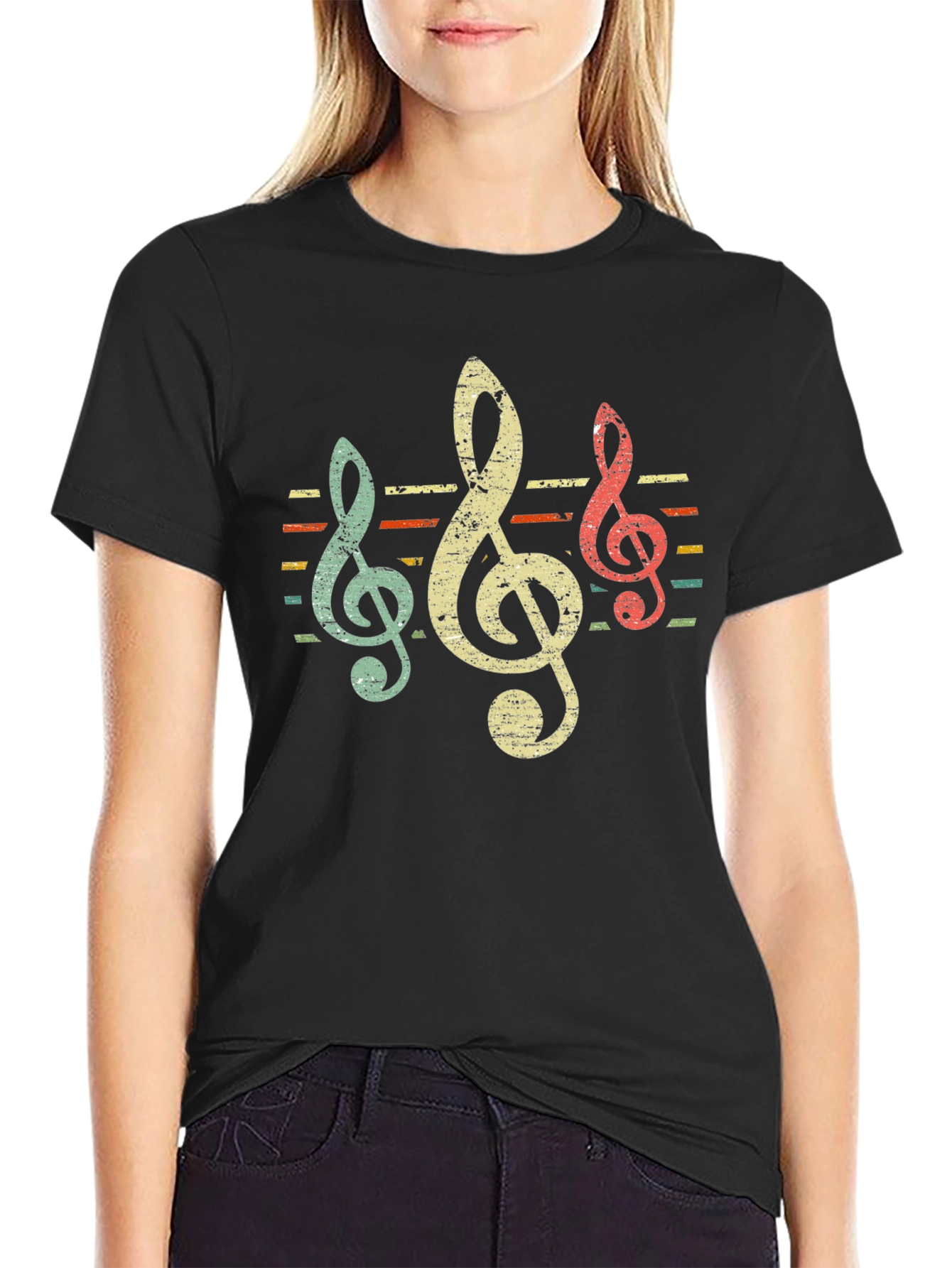 Retro Music Clef T-Shirt