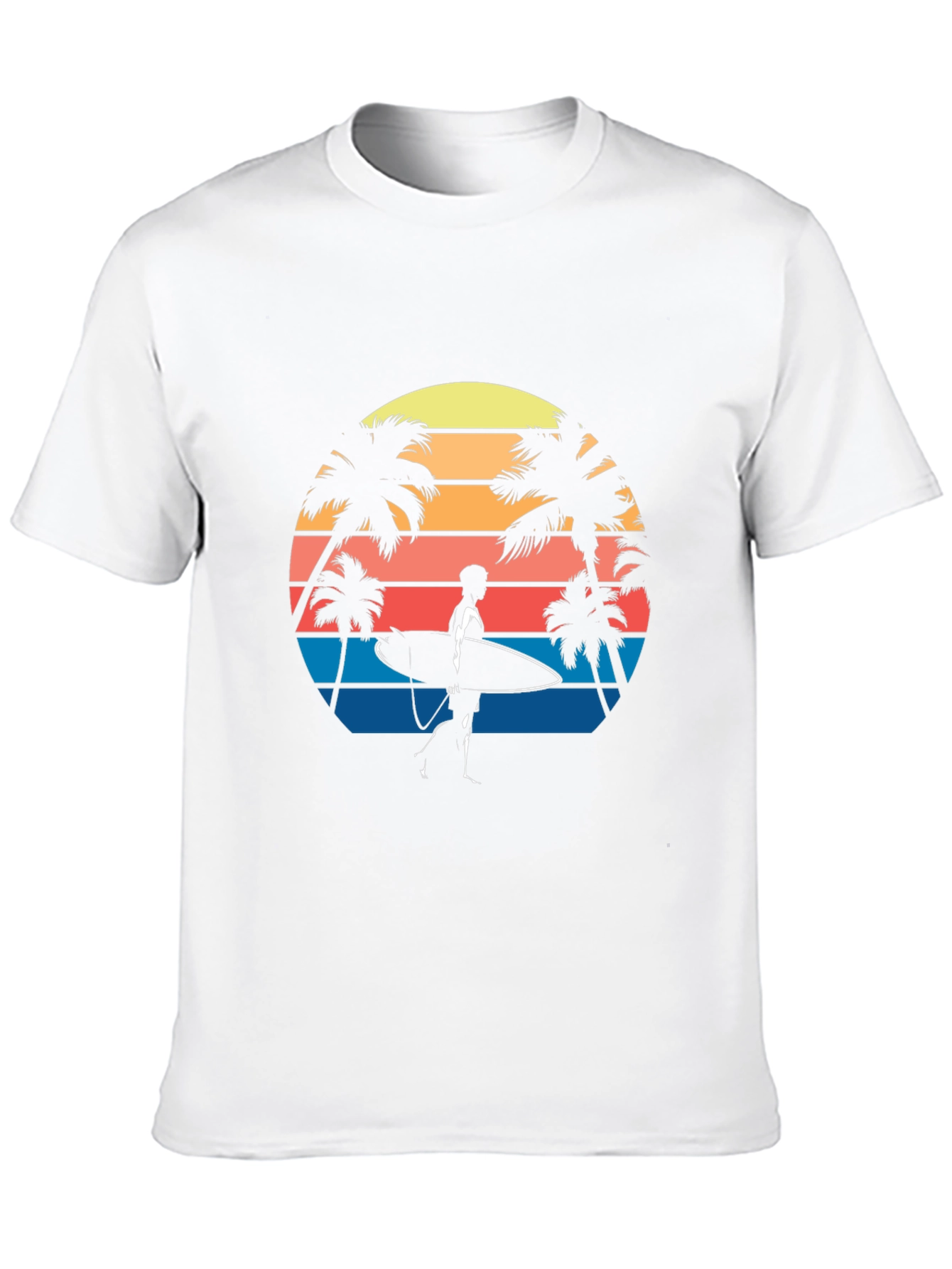Retro Surfer T-Shirt - Tropical Palm Tree Graphic Tee