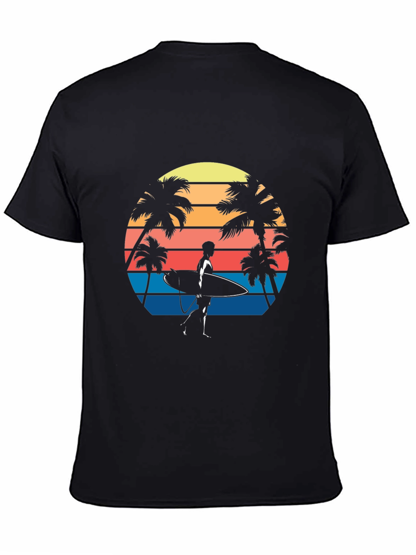 Retro Surfer T-Shirt - Tropical Palm Tree Graphic Tee