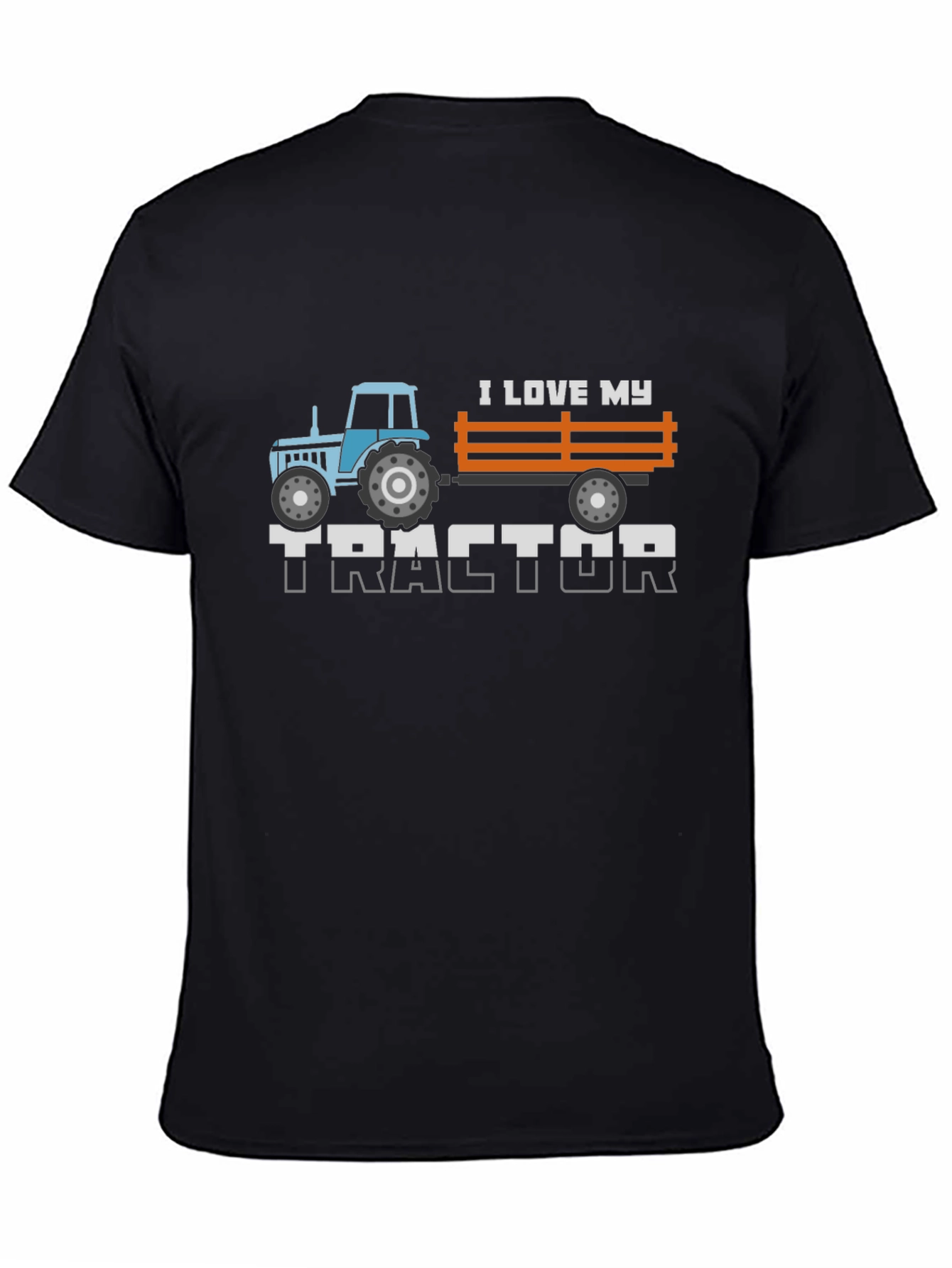 I Love My Tractor Graphic Tee - Black