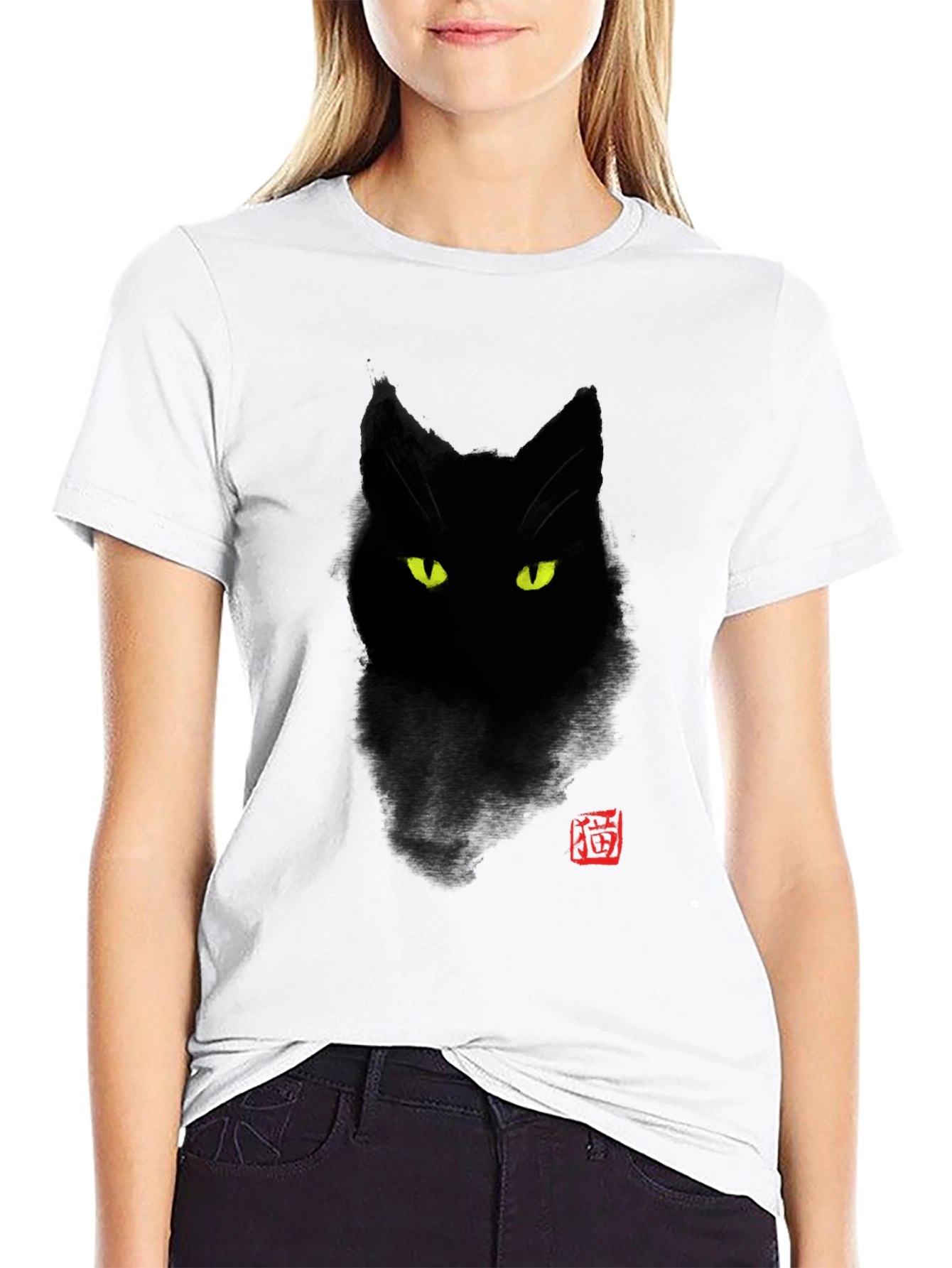 Mystic Black Cat Graphic Tee - Stylish & Unique