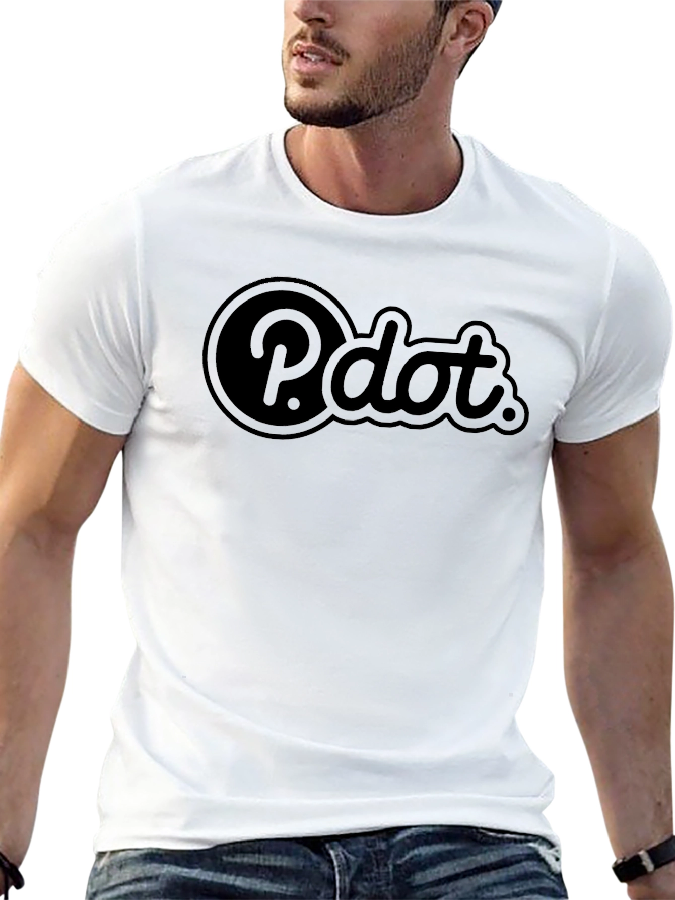 P.dot. Black Graphic Tee - Cool Casual Style