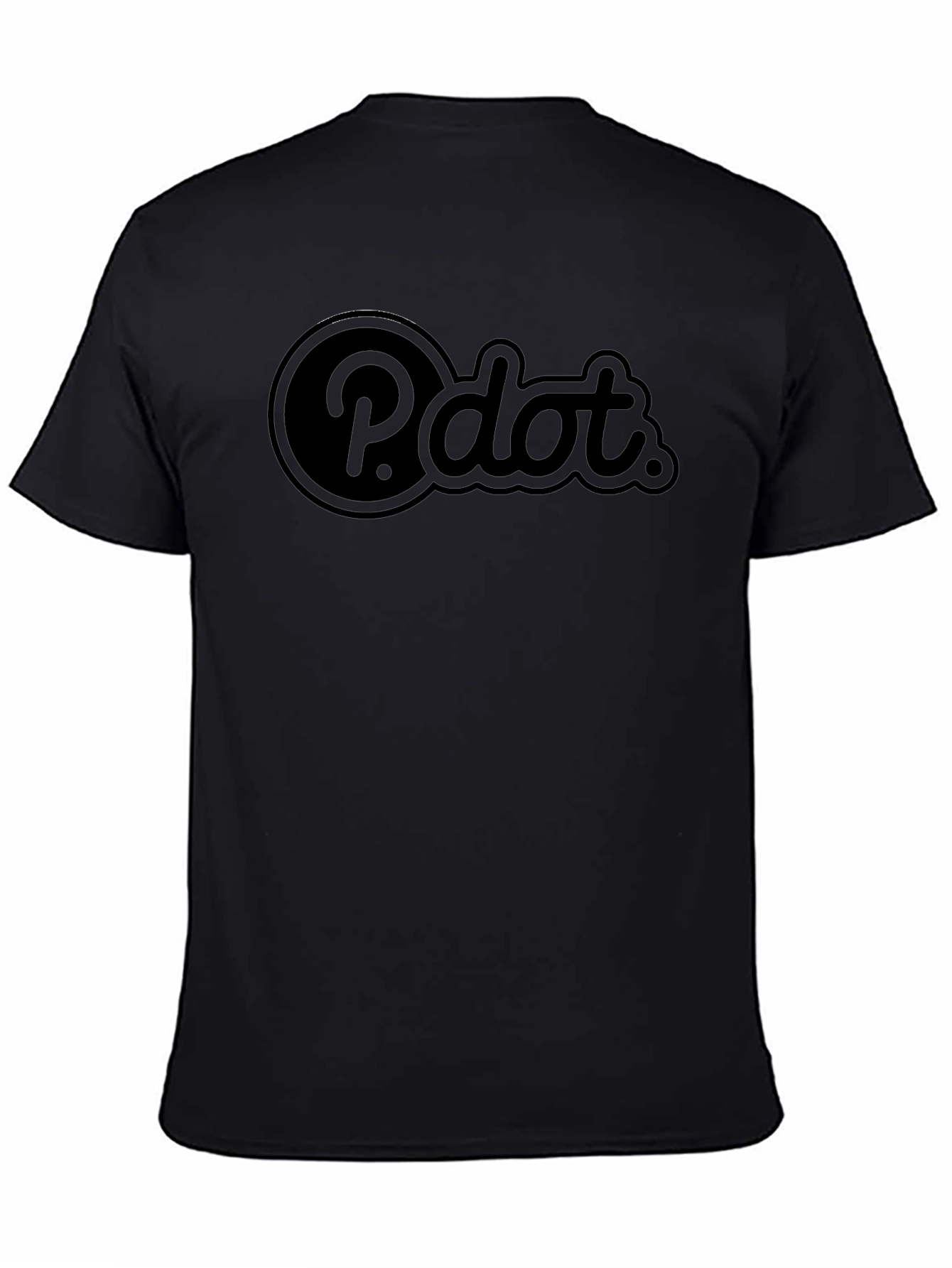 P.dot. Black Graphic Tee - Cool Casual Style