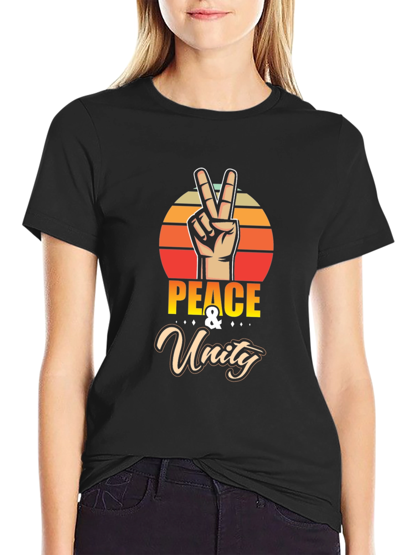 Peace & Unity Graphic Tee - Retro Vibe
