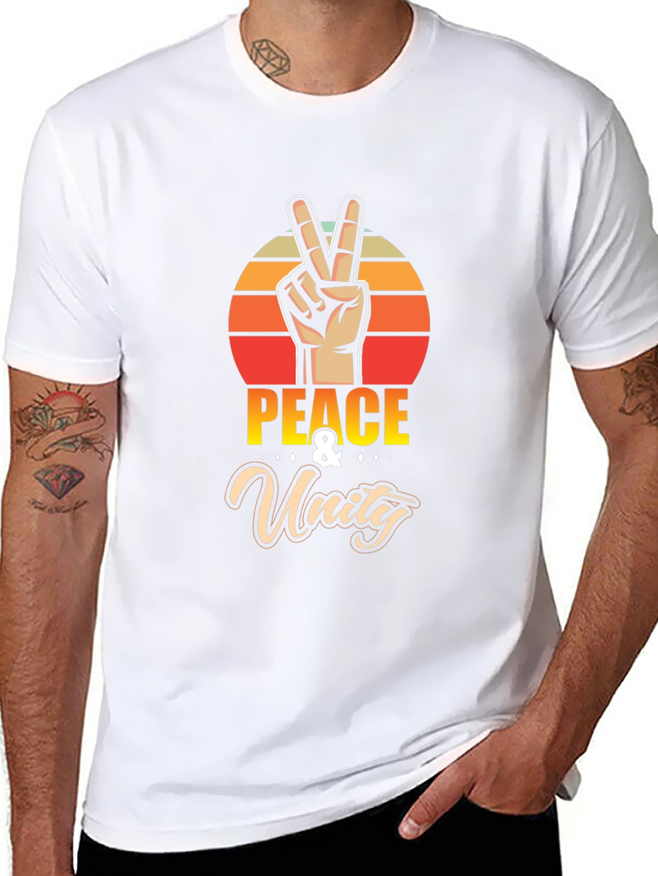 Peace & Unity Graphic Tee - Retro Vibe