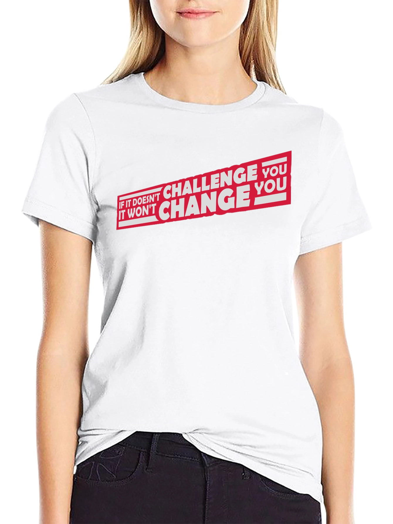 Motivational Challenge You Black Graphic T-Shirt