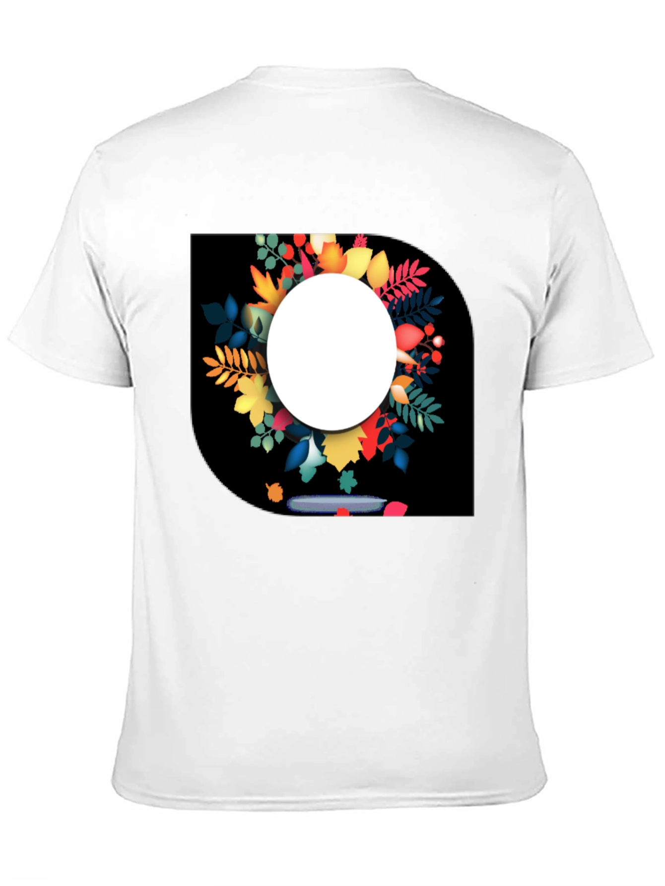 Autumn Leaves Graphic Black T-Shirt for Men