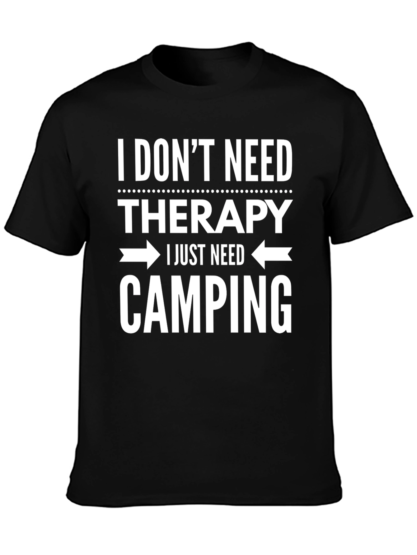 Camping Therapy T-Shirt - Black Graphic Tee