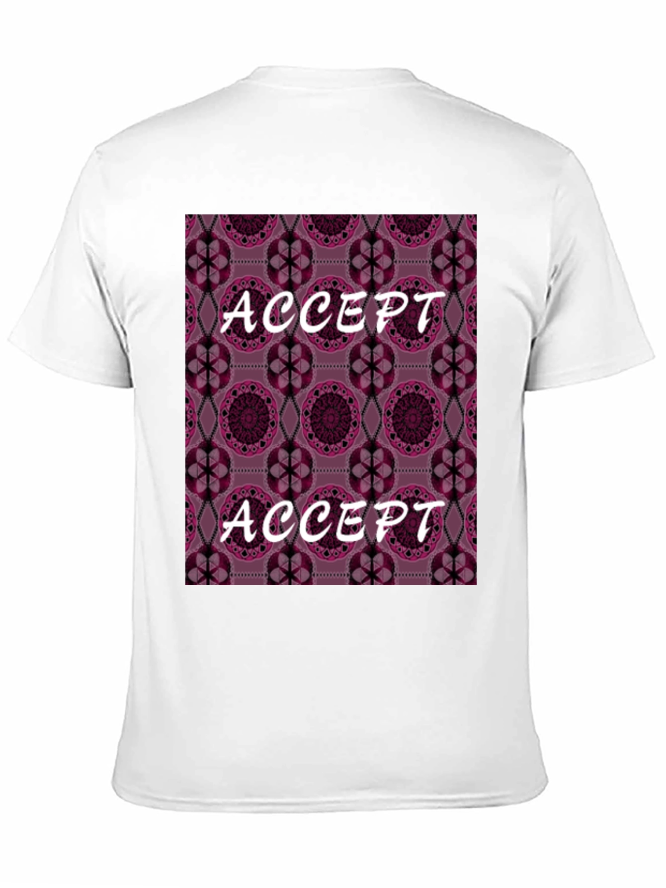 Accept Patterned Graphic Tee