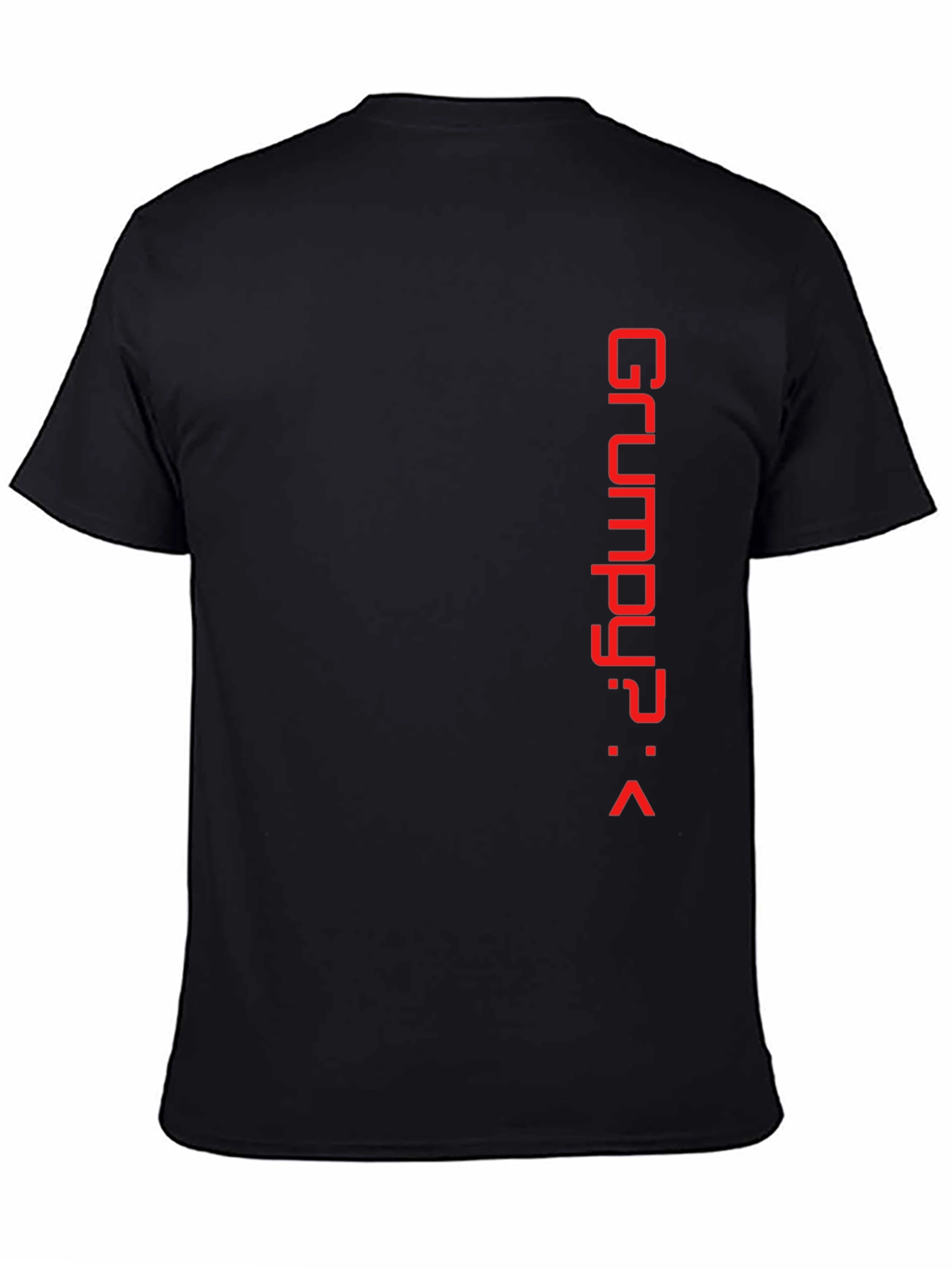 Grumpy? Red Print Black Tee