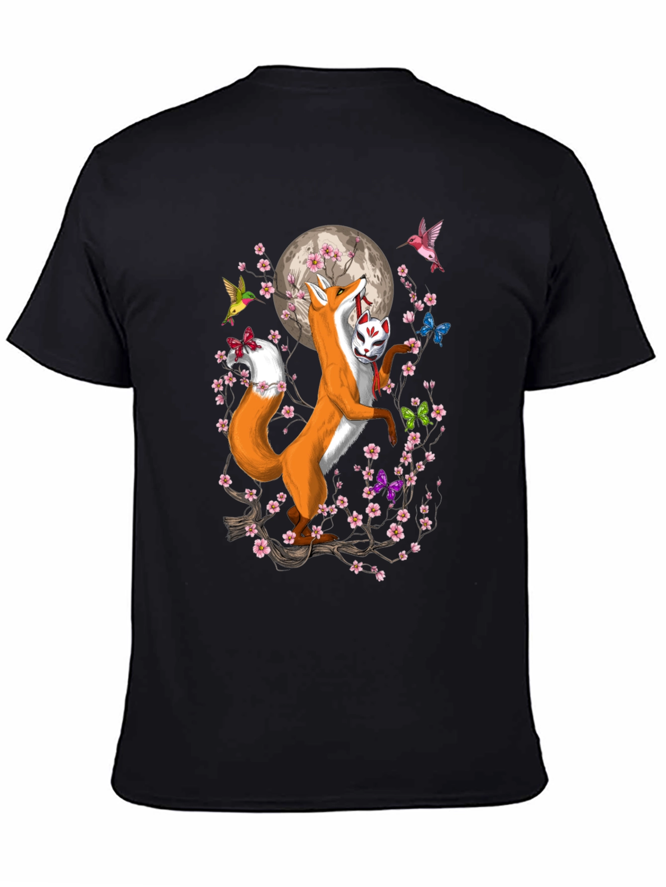 Fox Mask Cherry Blossom T-Shirt