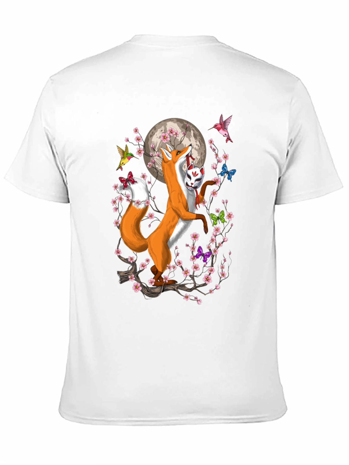 Fox Mask Cherry Blossom T-Shirt