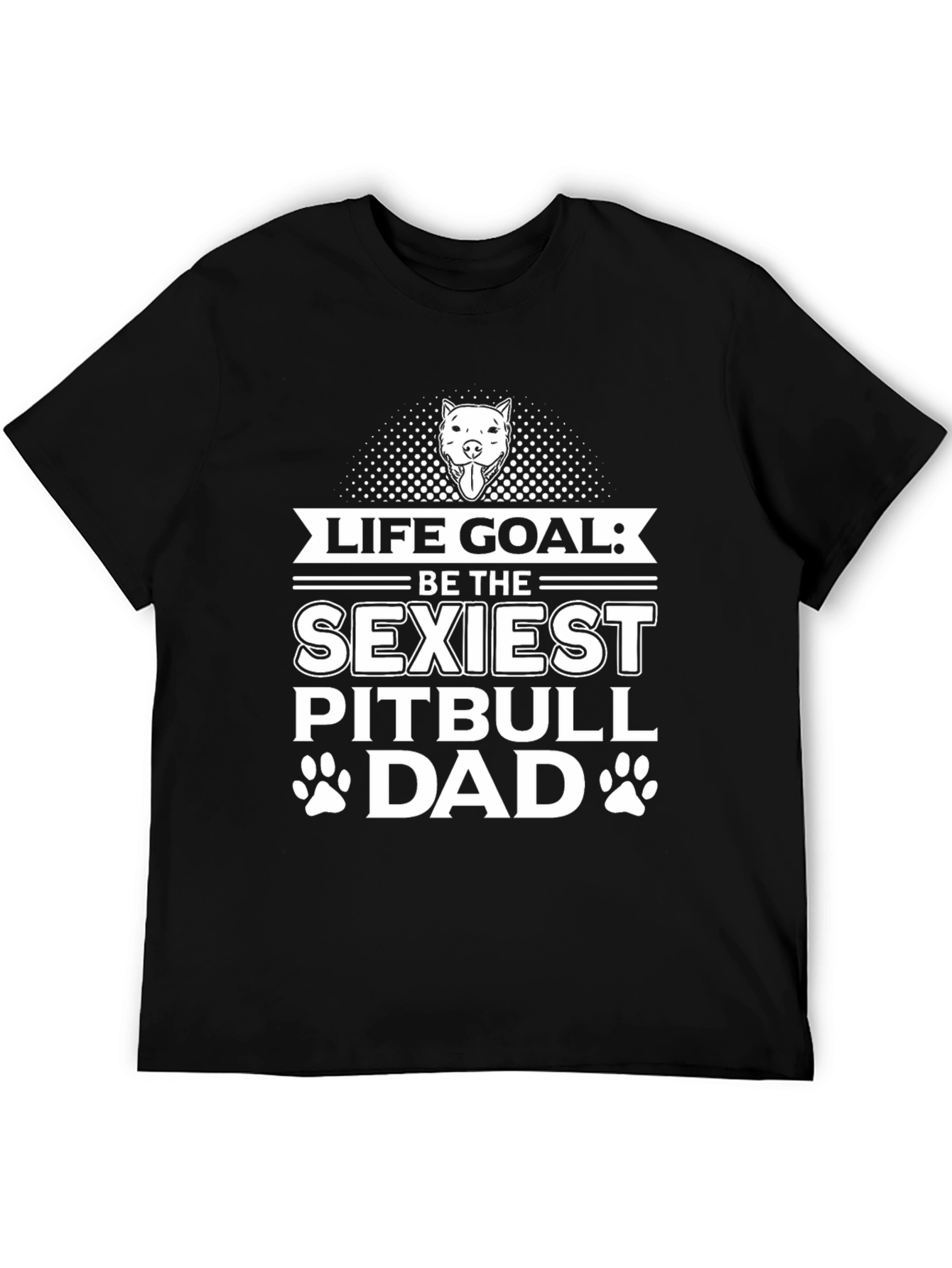 Sexiest Pitbull Dad Graphic Tee - Black