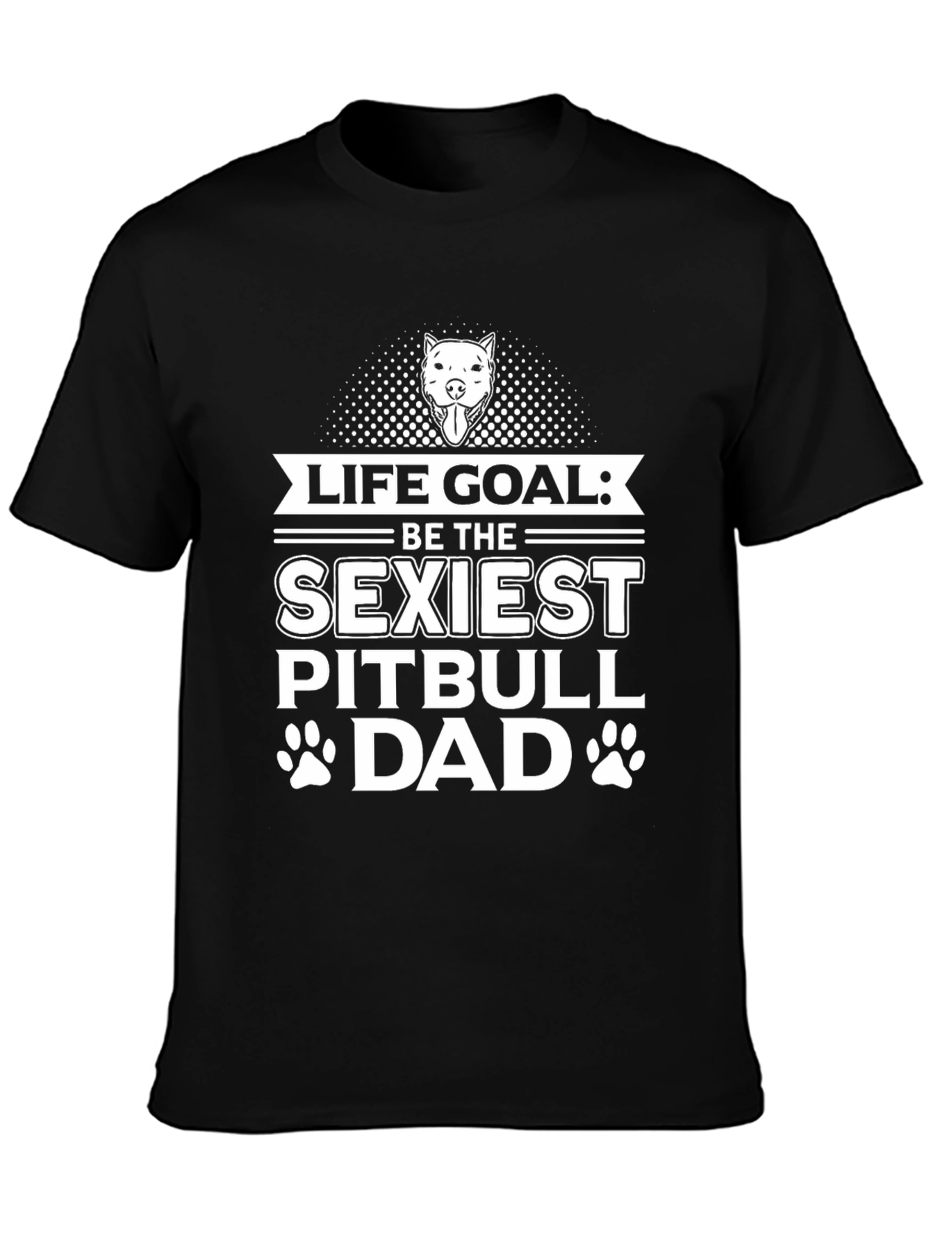 Sexiest Pitbull Dad Graphic Tee - Black