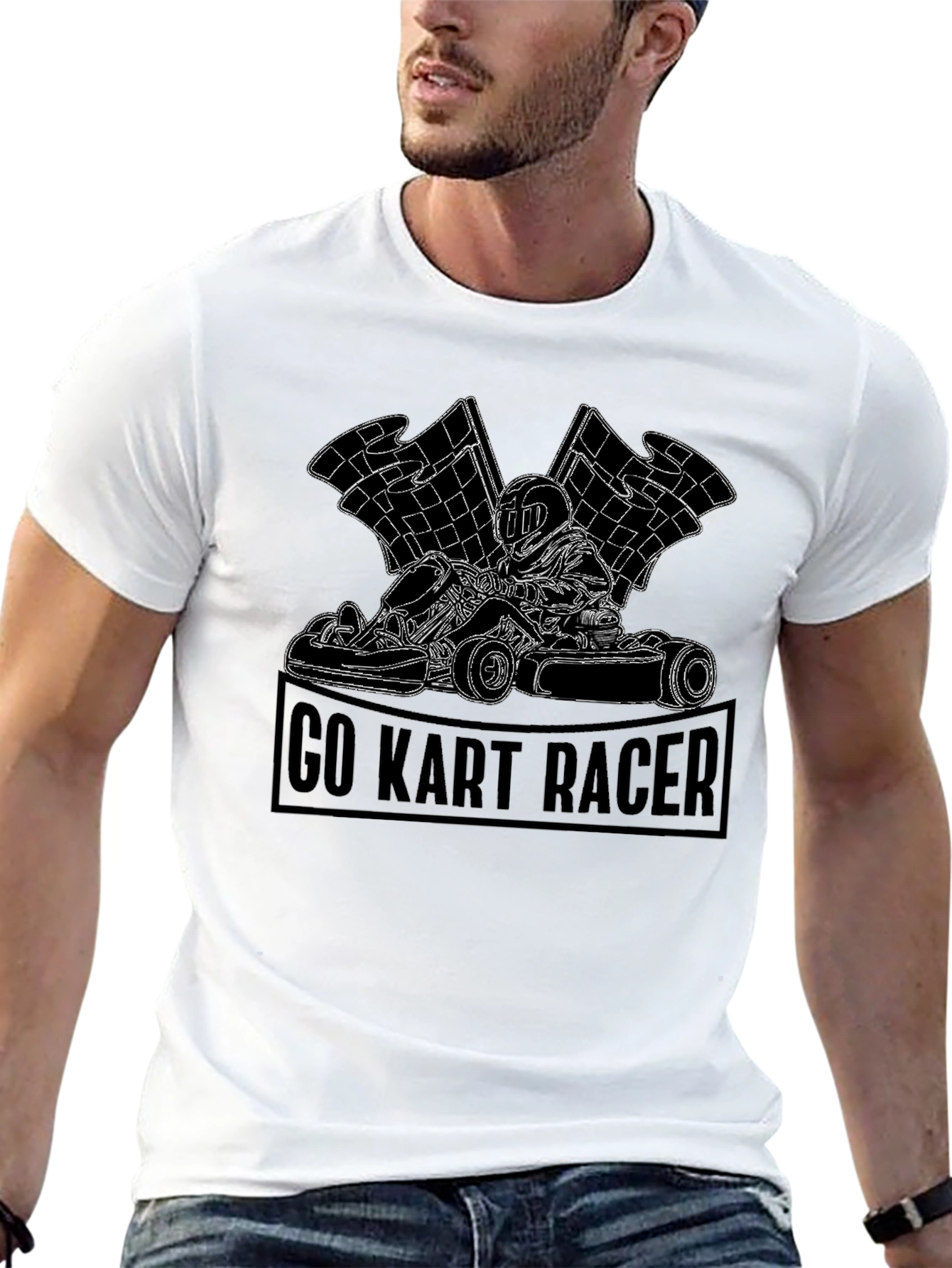 Go Kart Racer Graphic Tee - Black