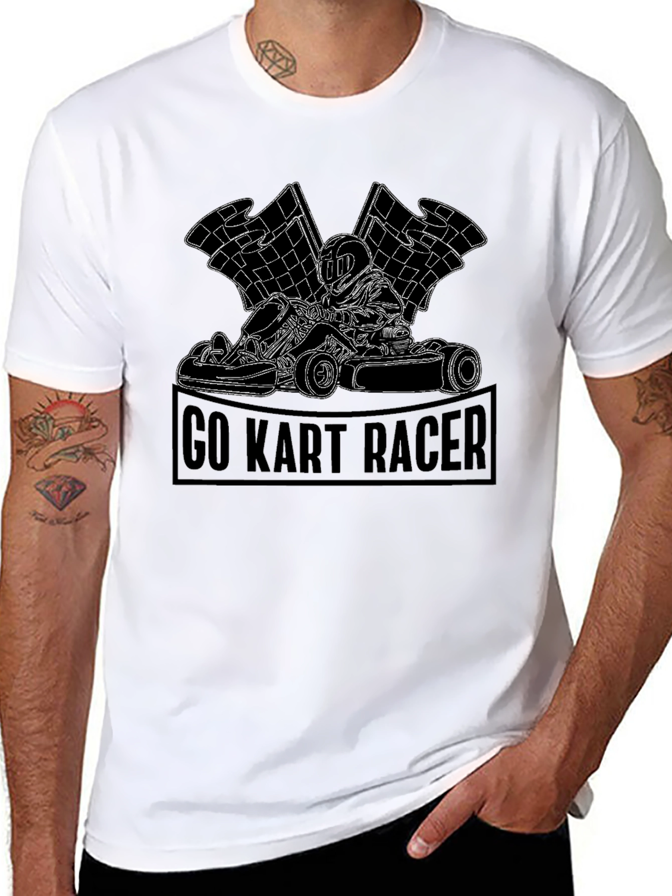 Go Kart Racer Graphic Tee - Black