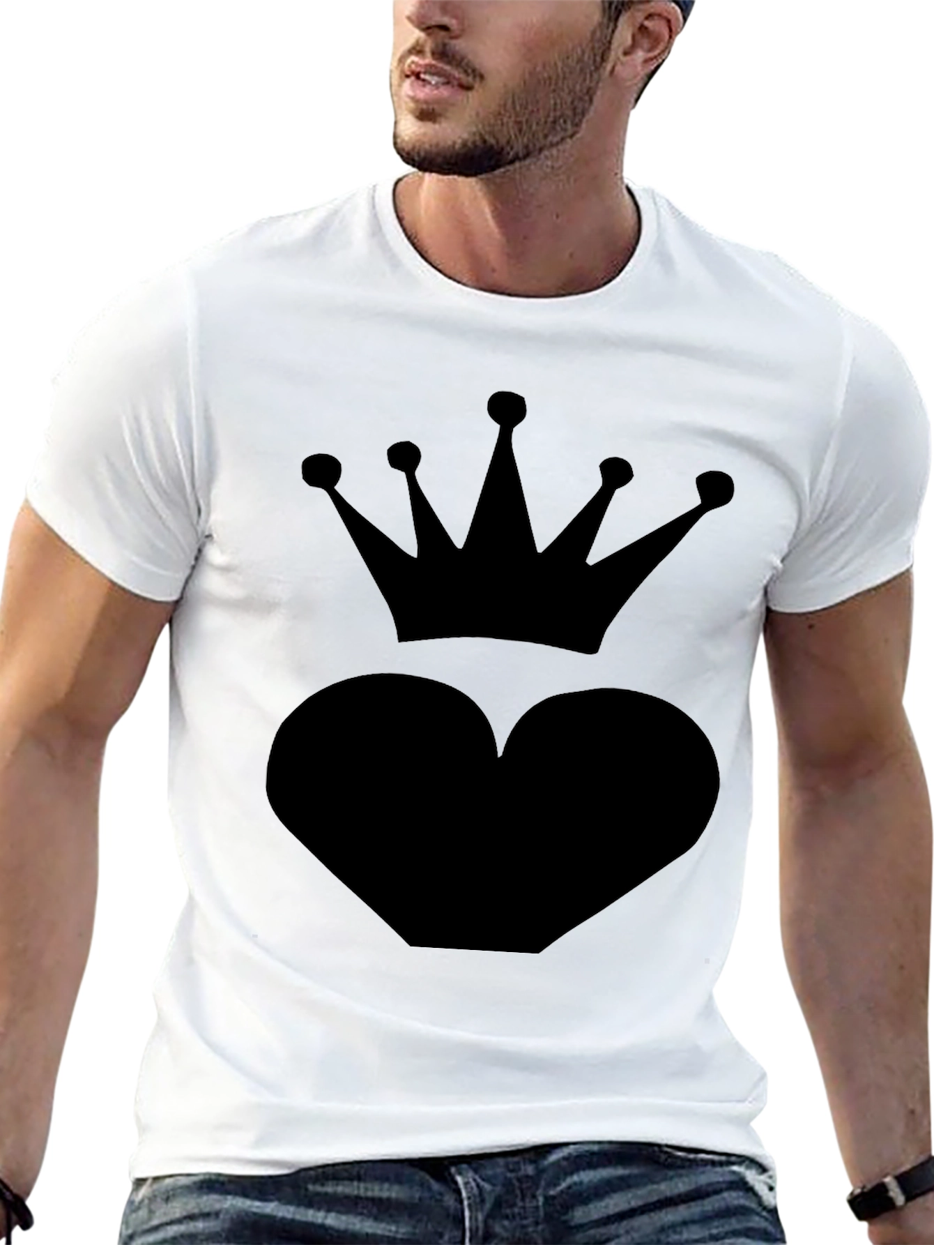 Heart Crown Black T-Shirt