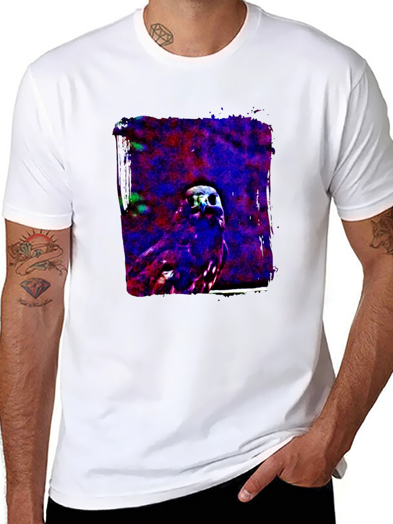 Artistic Bird Graphic Tee