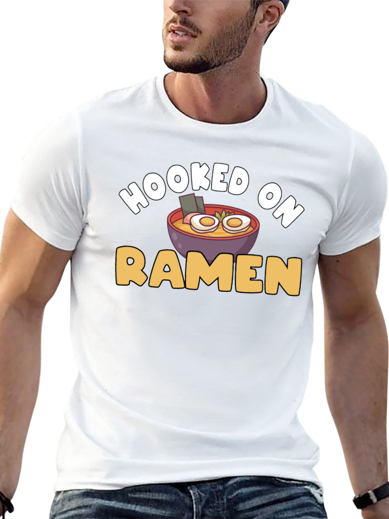 Hooked on Ramen T-Shirt - Funny Foodie Tee